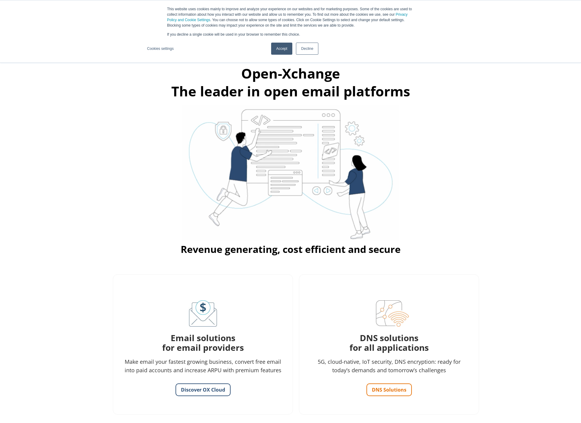 Screenshot for open-xchange.com