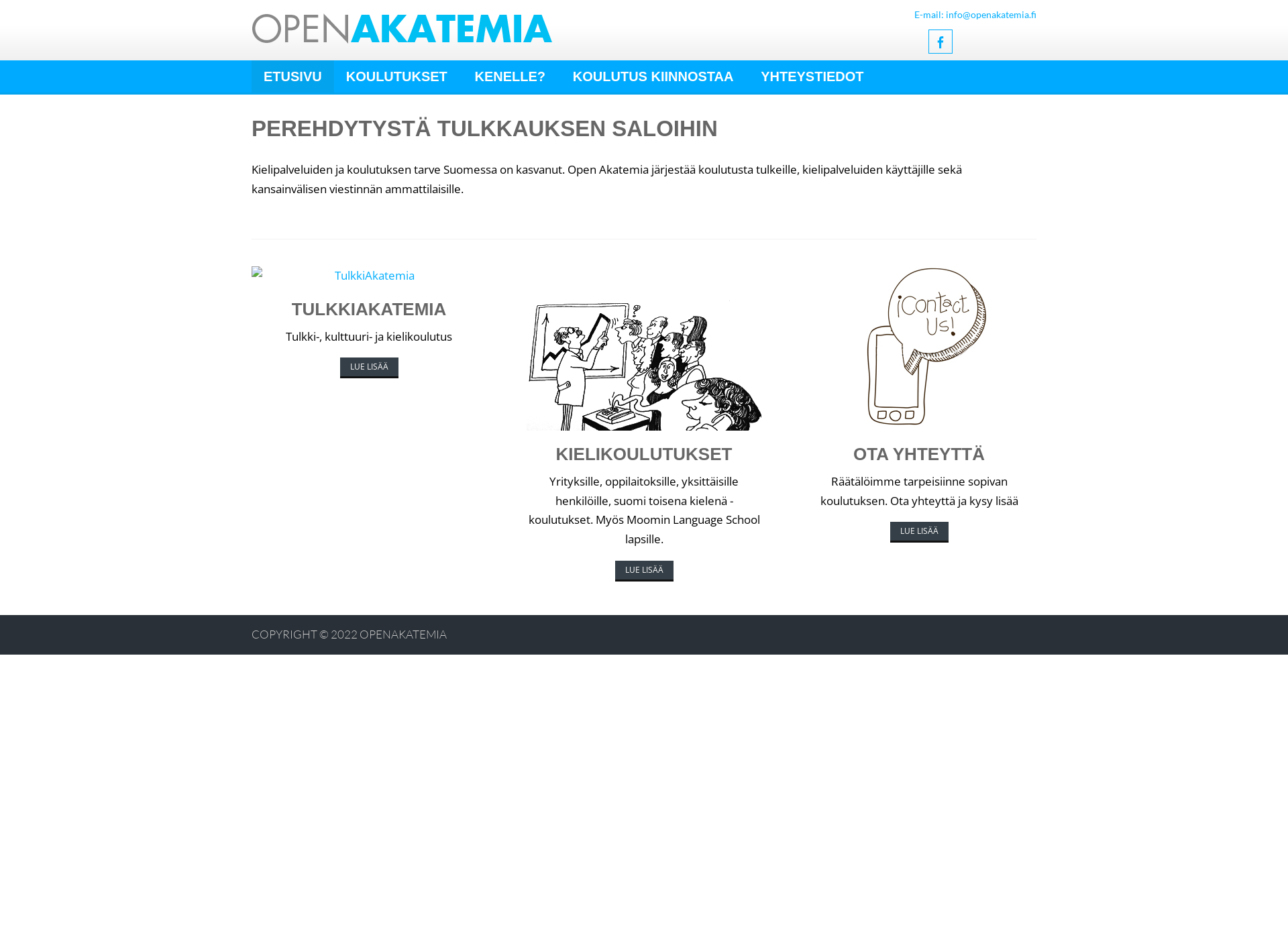 Skärmdump för openakatemia.fi