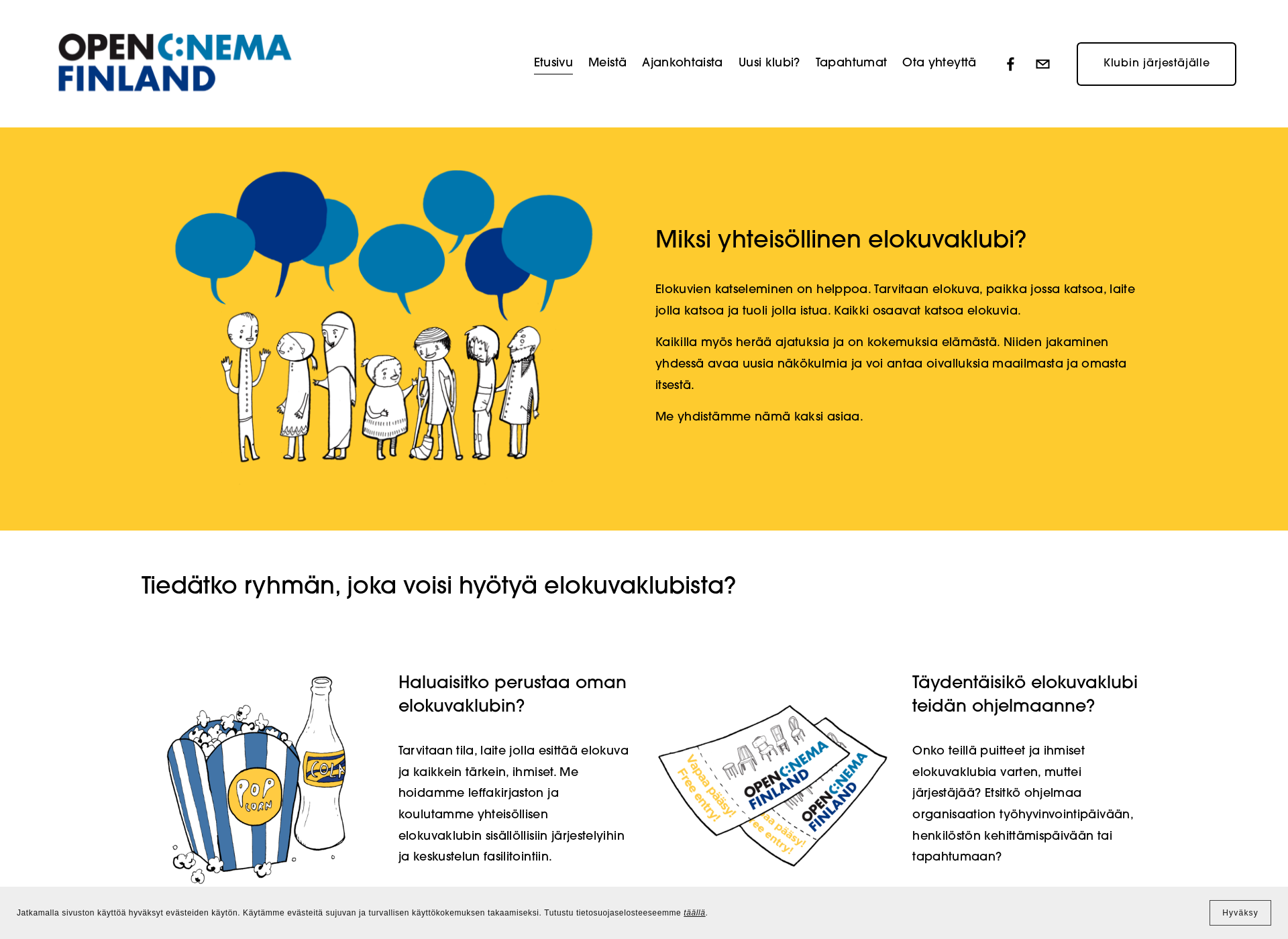 Skärmdump för opencinema.fi