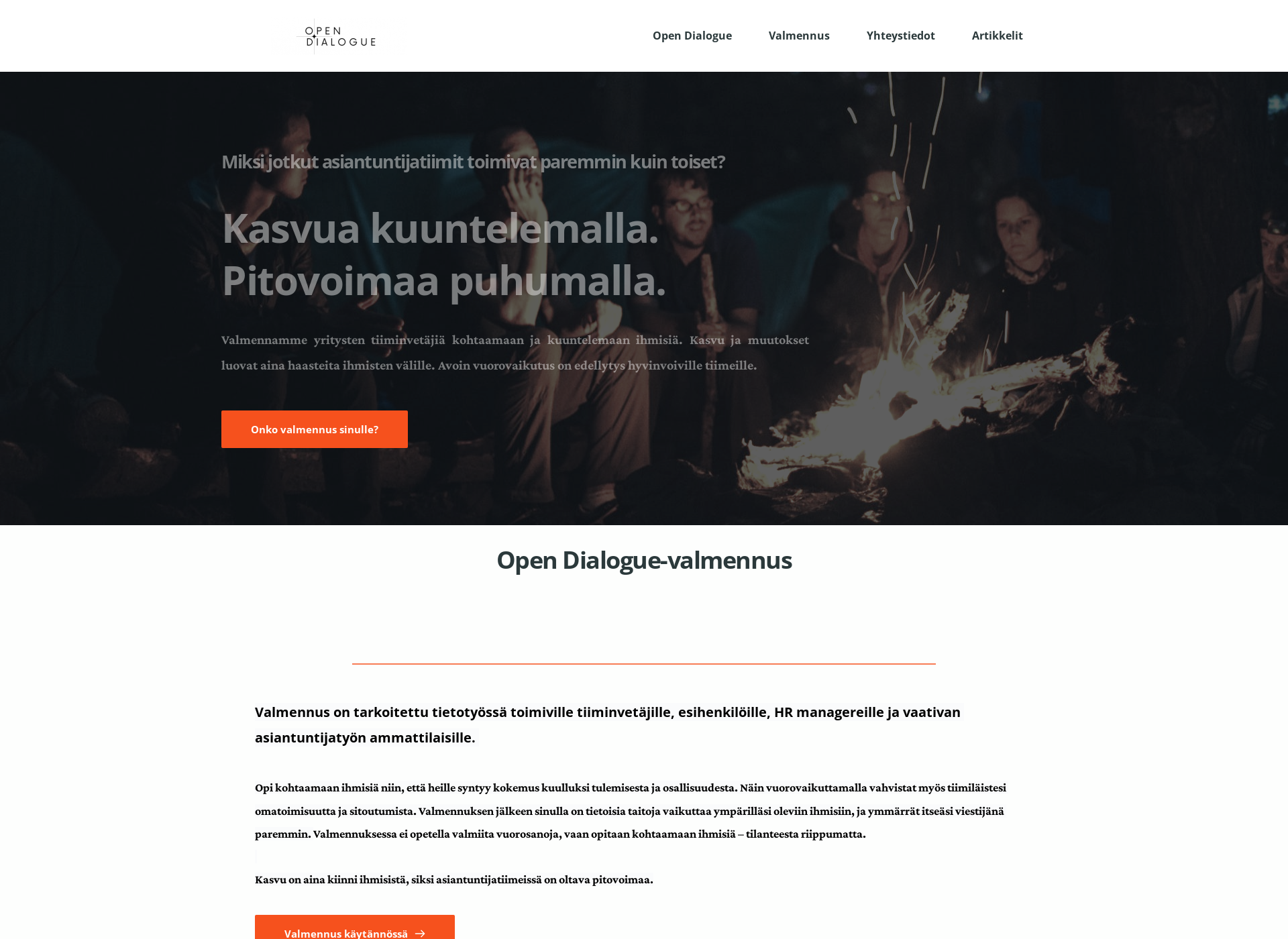 Näyttökuva opendialogue.fi
