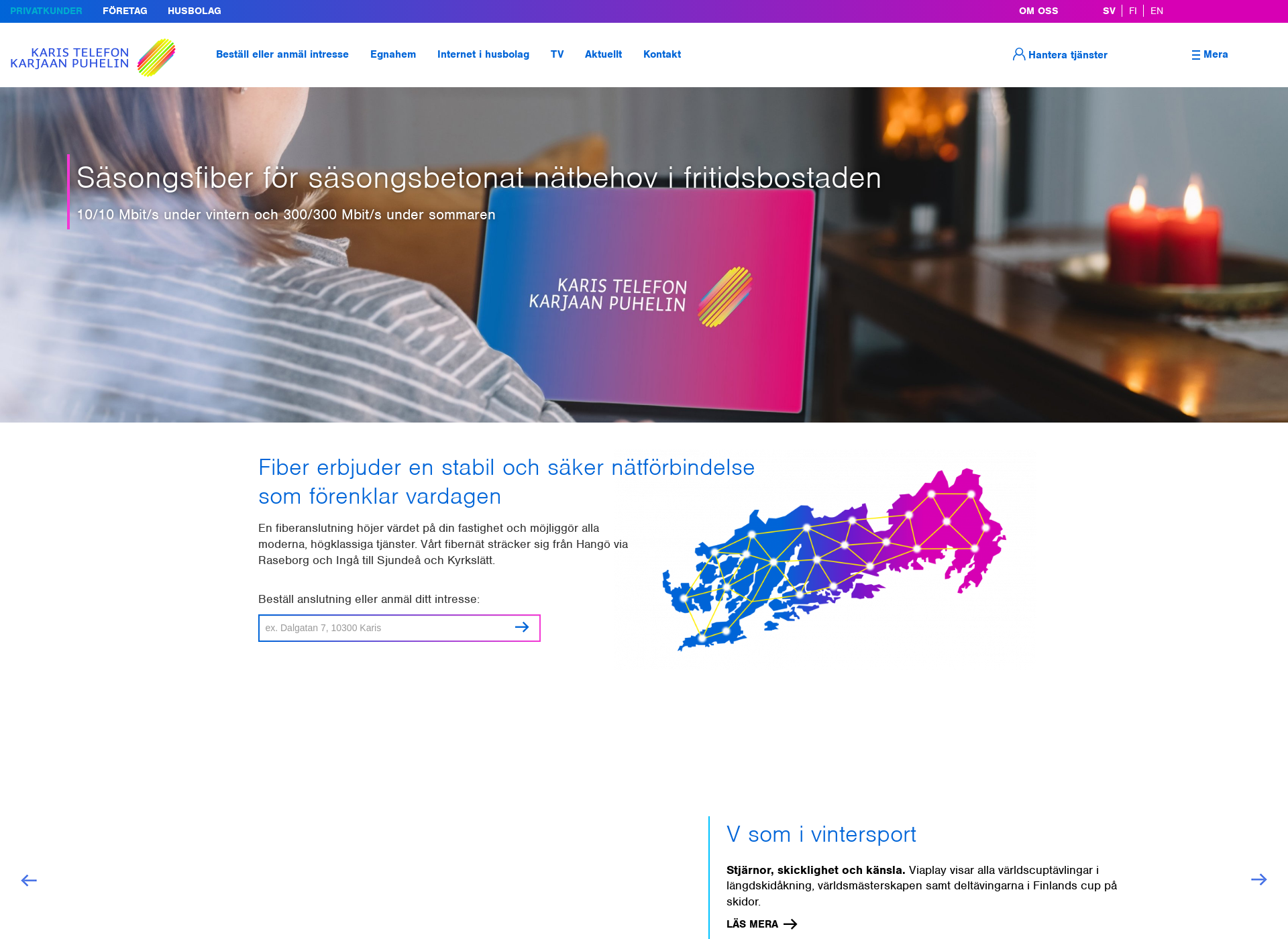 Screenshot for openfiber.fi