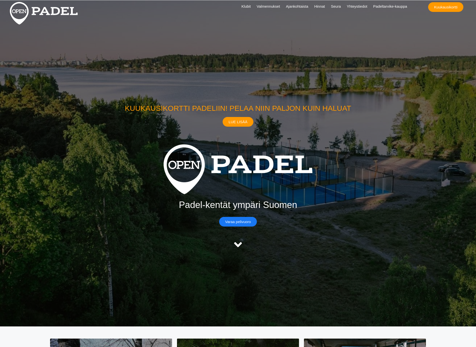 Screenshot for openpadel.fi