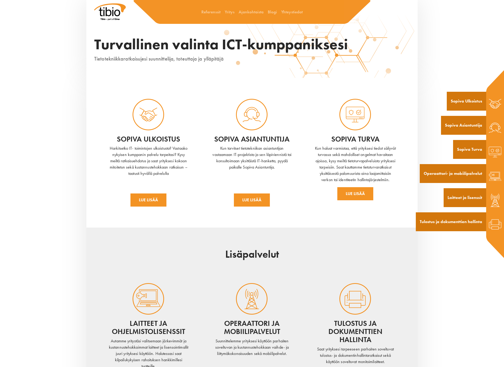Skärmdump för operaattorl.fi
