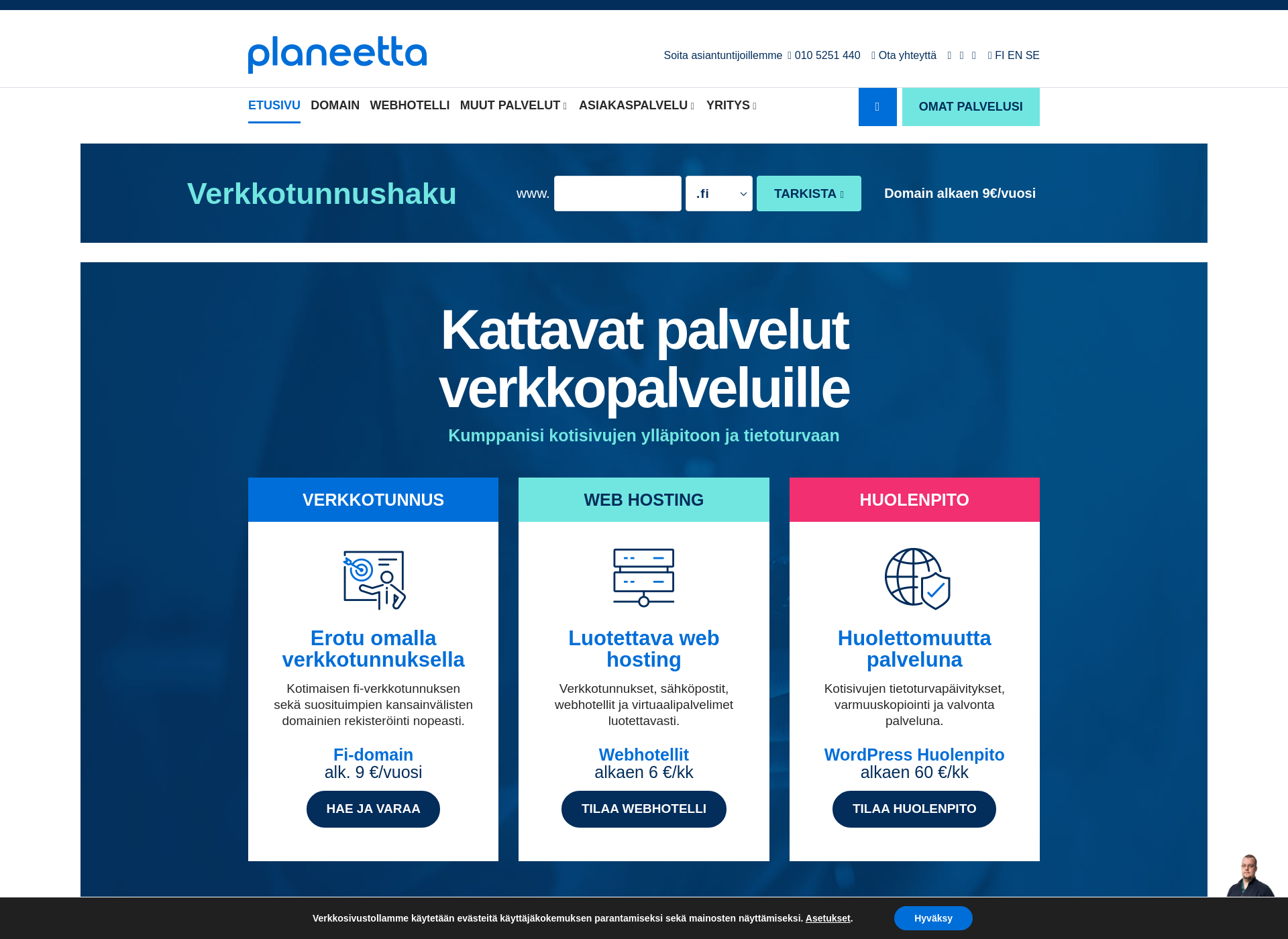 Screenshot for opetusympäristö.fi