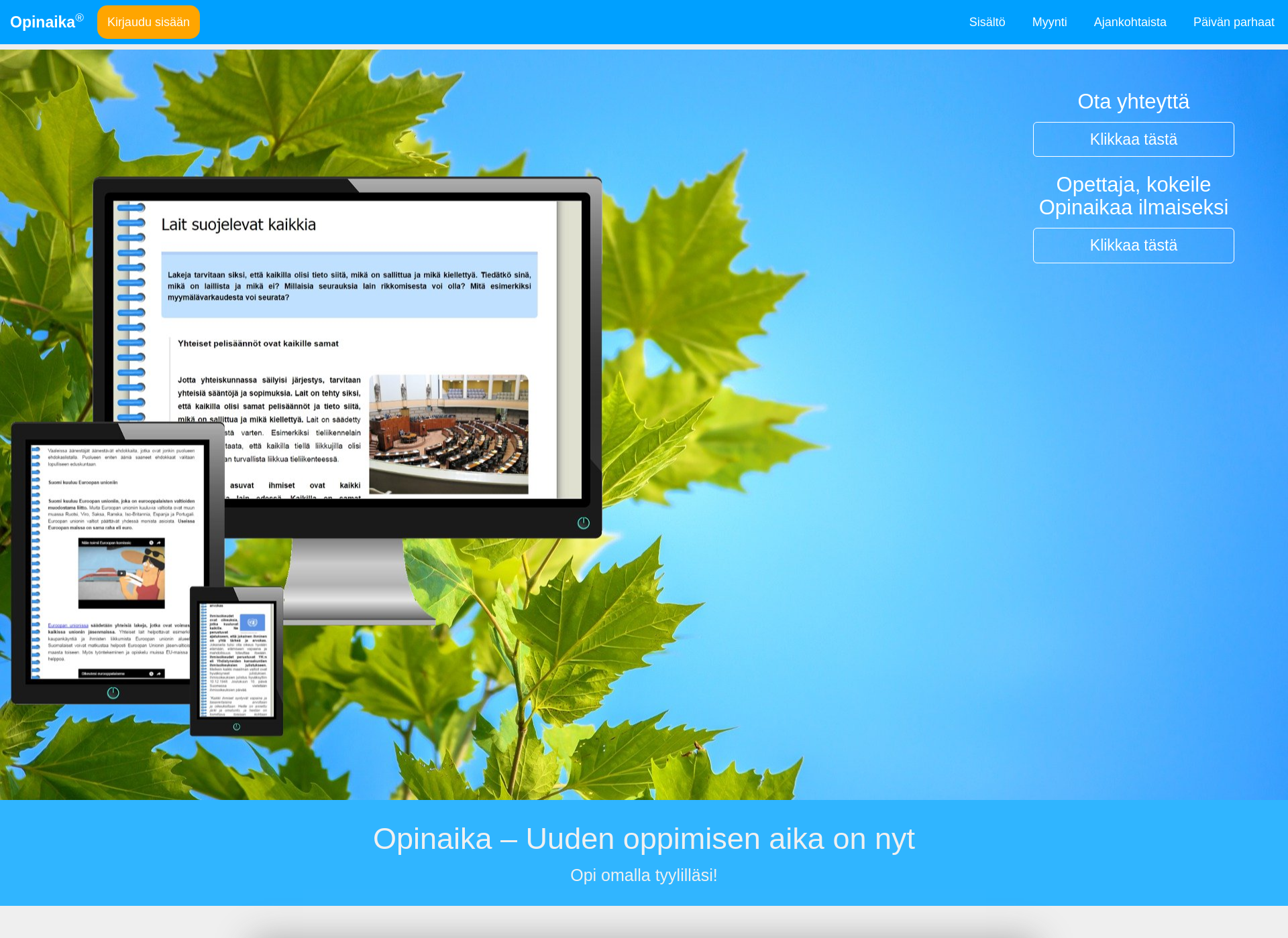 Screenshot for opinportaat.fi