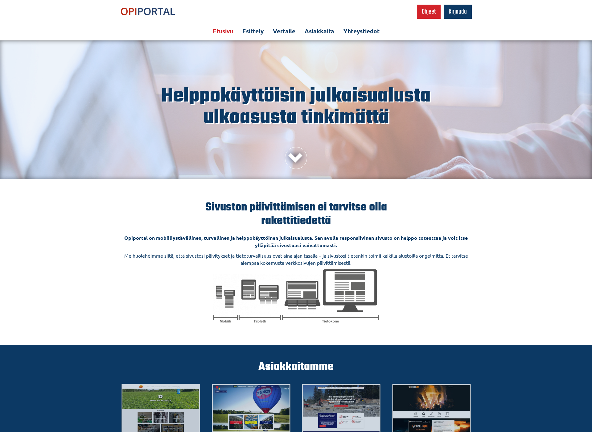 Skärmdump för opiportal.fi