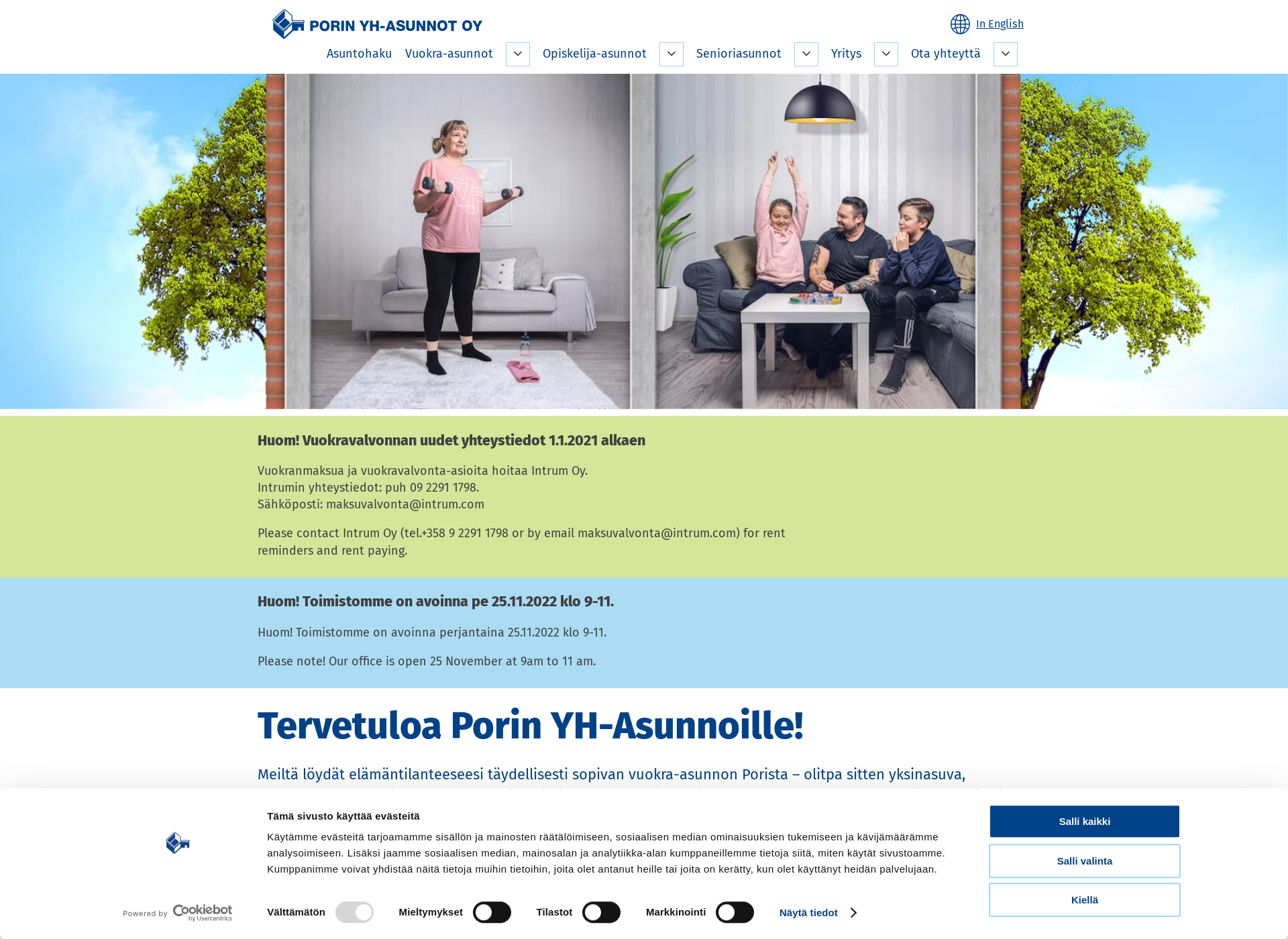Screenshot for opiskelija-asunnotpori.fi