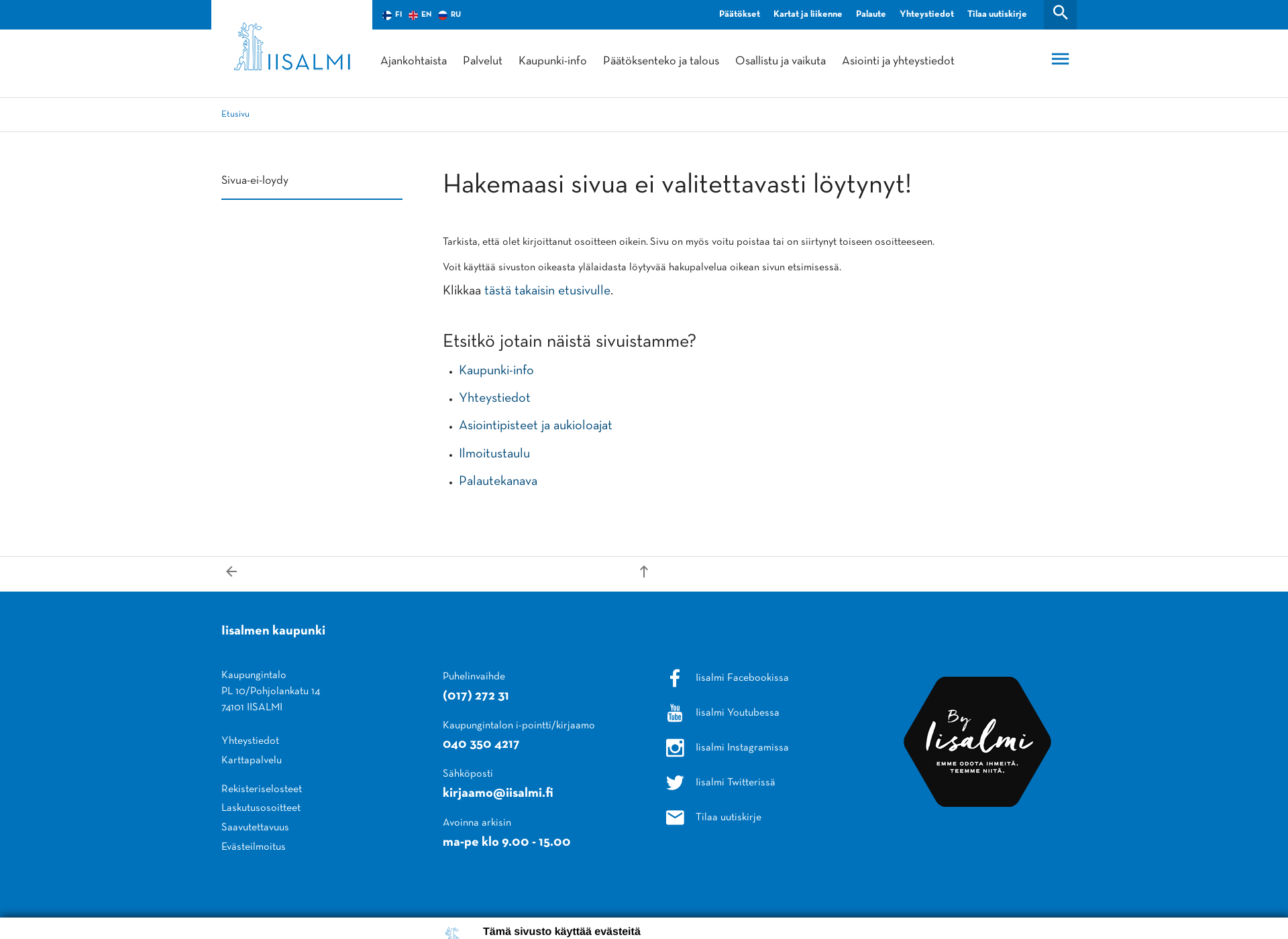 Screenshot for opiskelijaniisalmi.fi