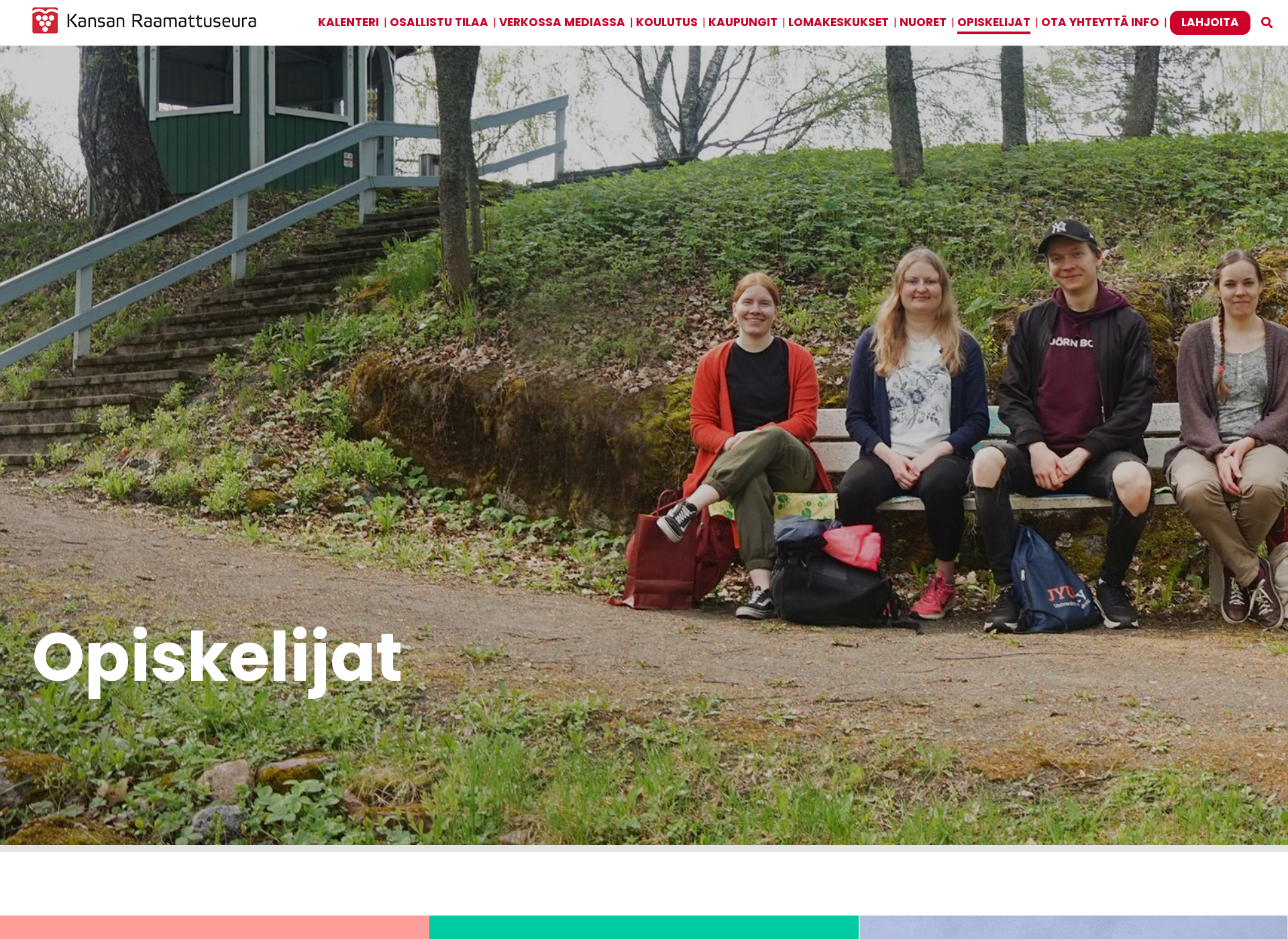 Skärmdump för opiskelijat.fi