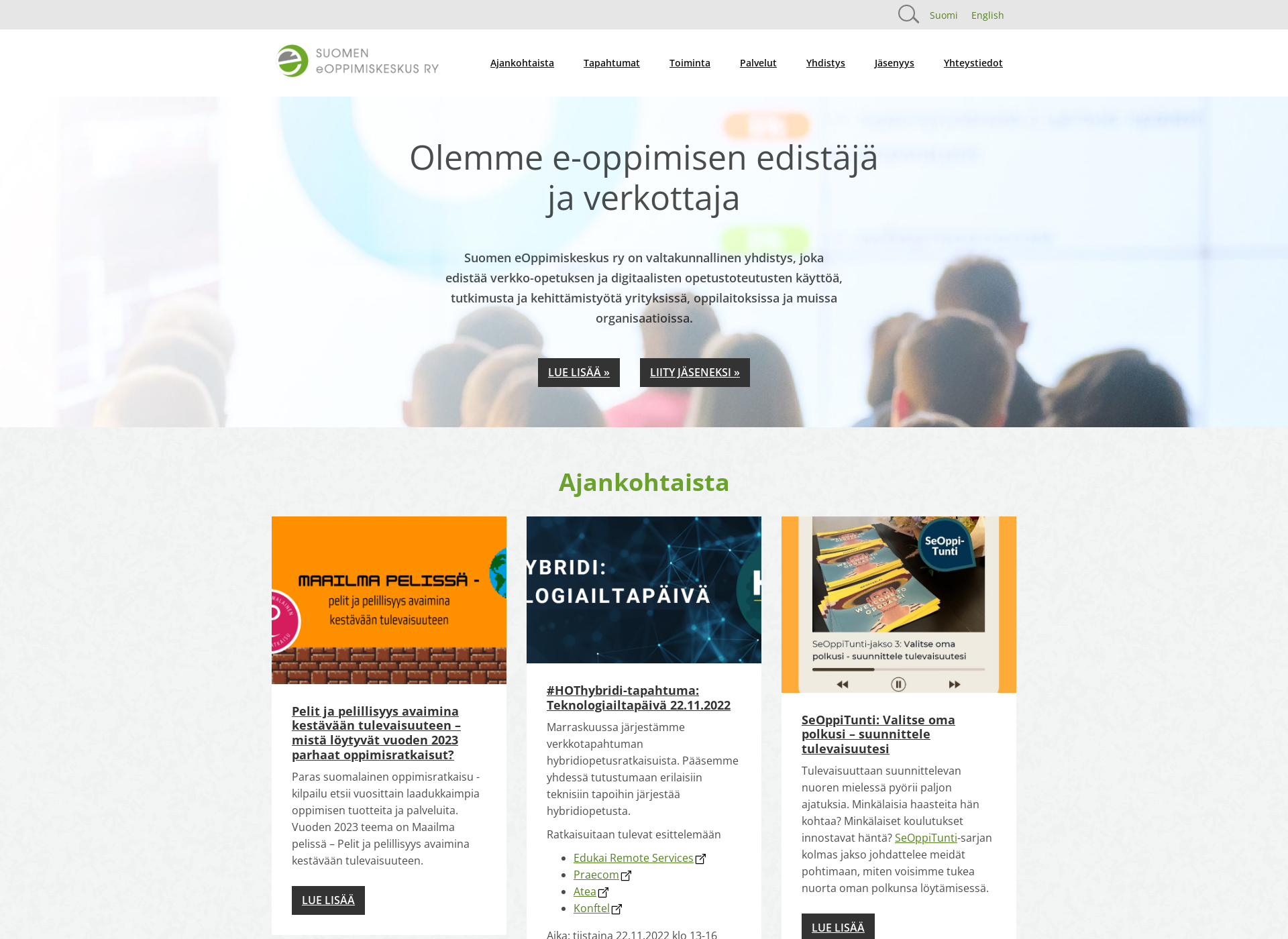Screenshot for oppimisymparisto.fi