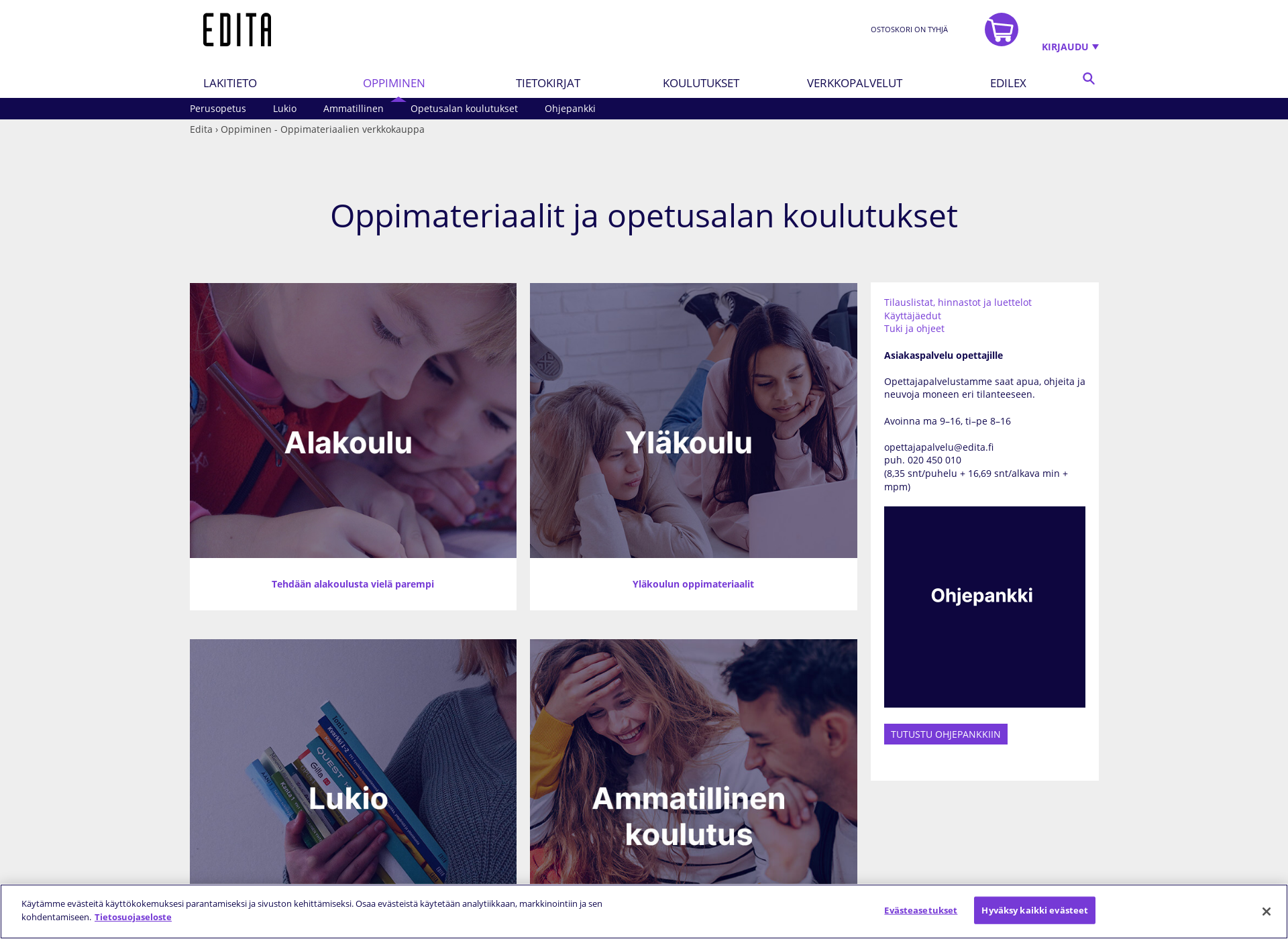Screenshot for oppinet.fi