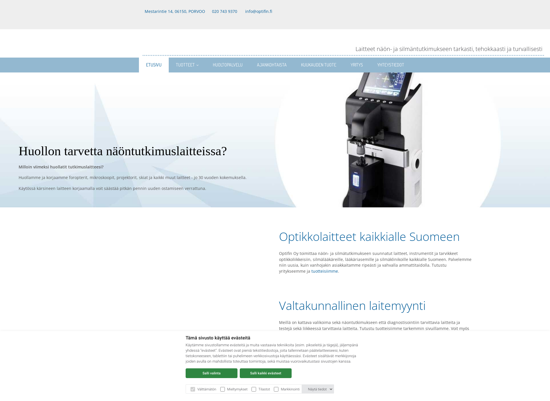 Screenshot for optifin.fi