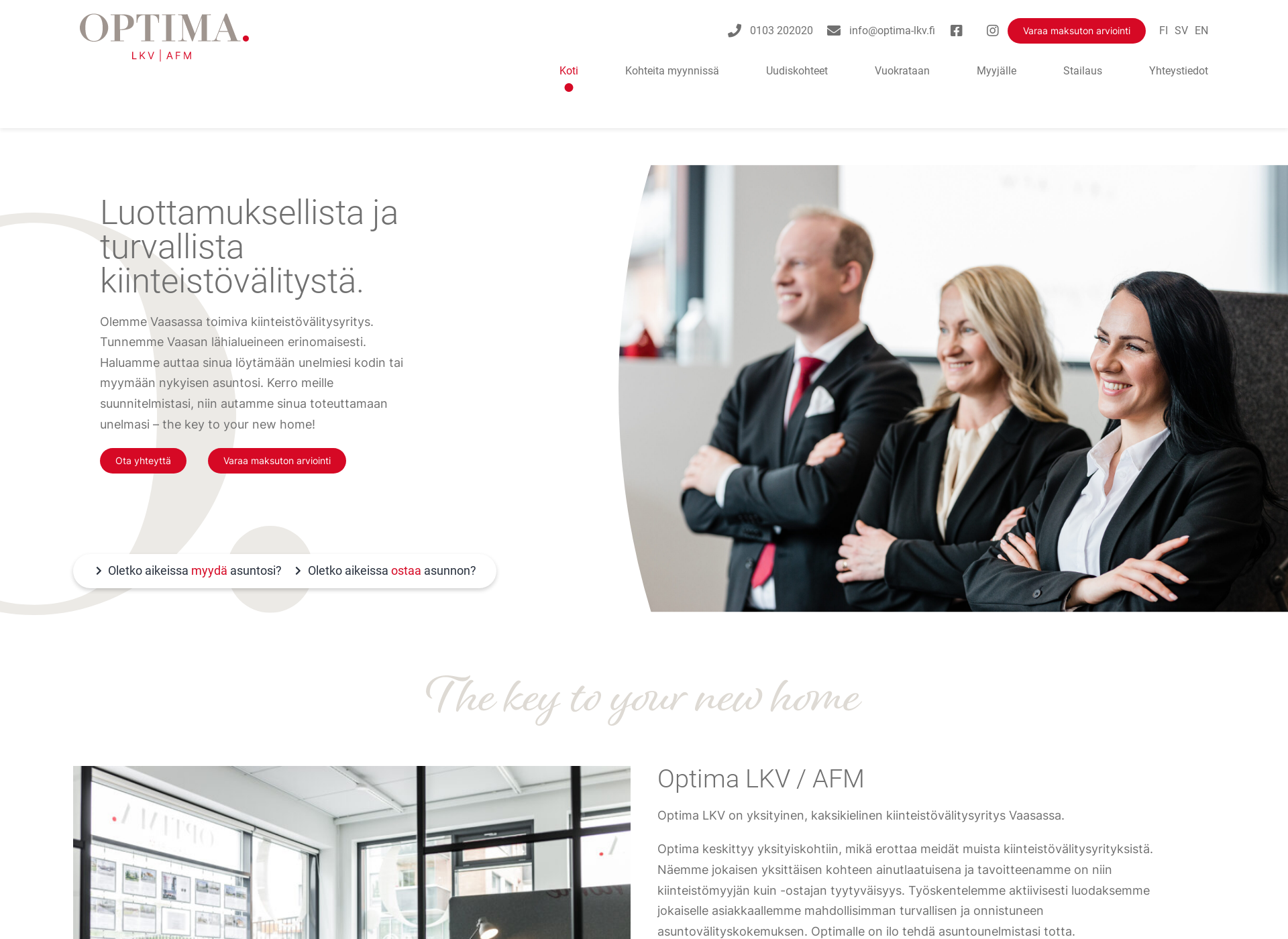 Screenshot for optima-lkv.fi