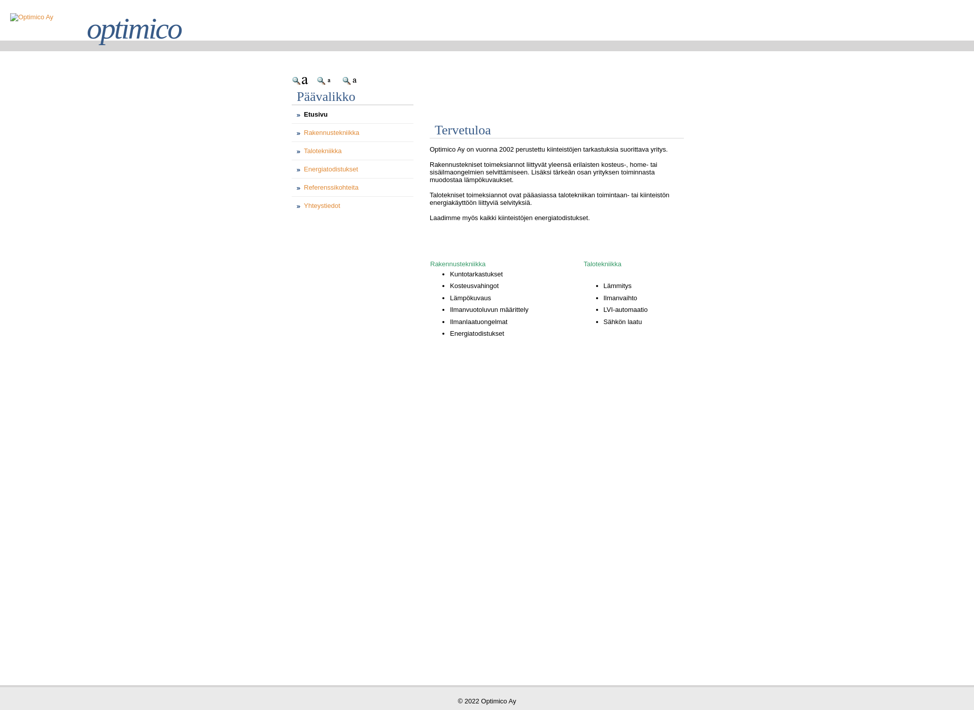 Screenshot for optimico.fi
