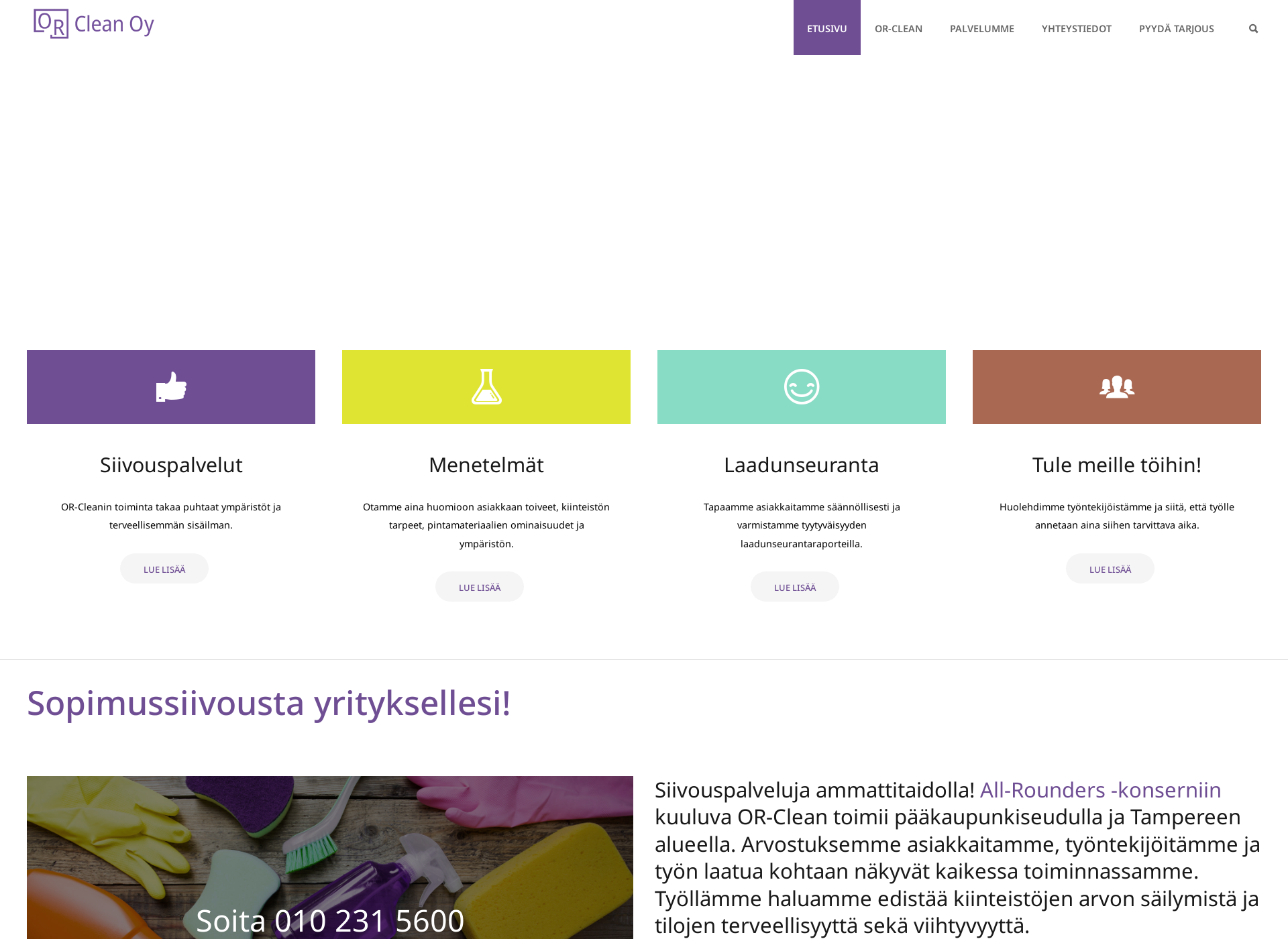 Screenshot for or-clean.fi