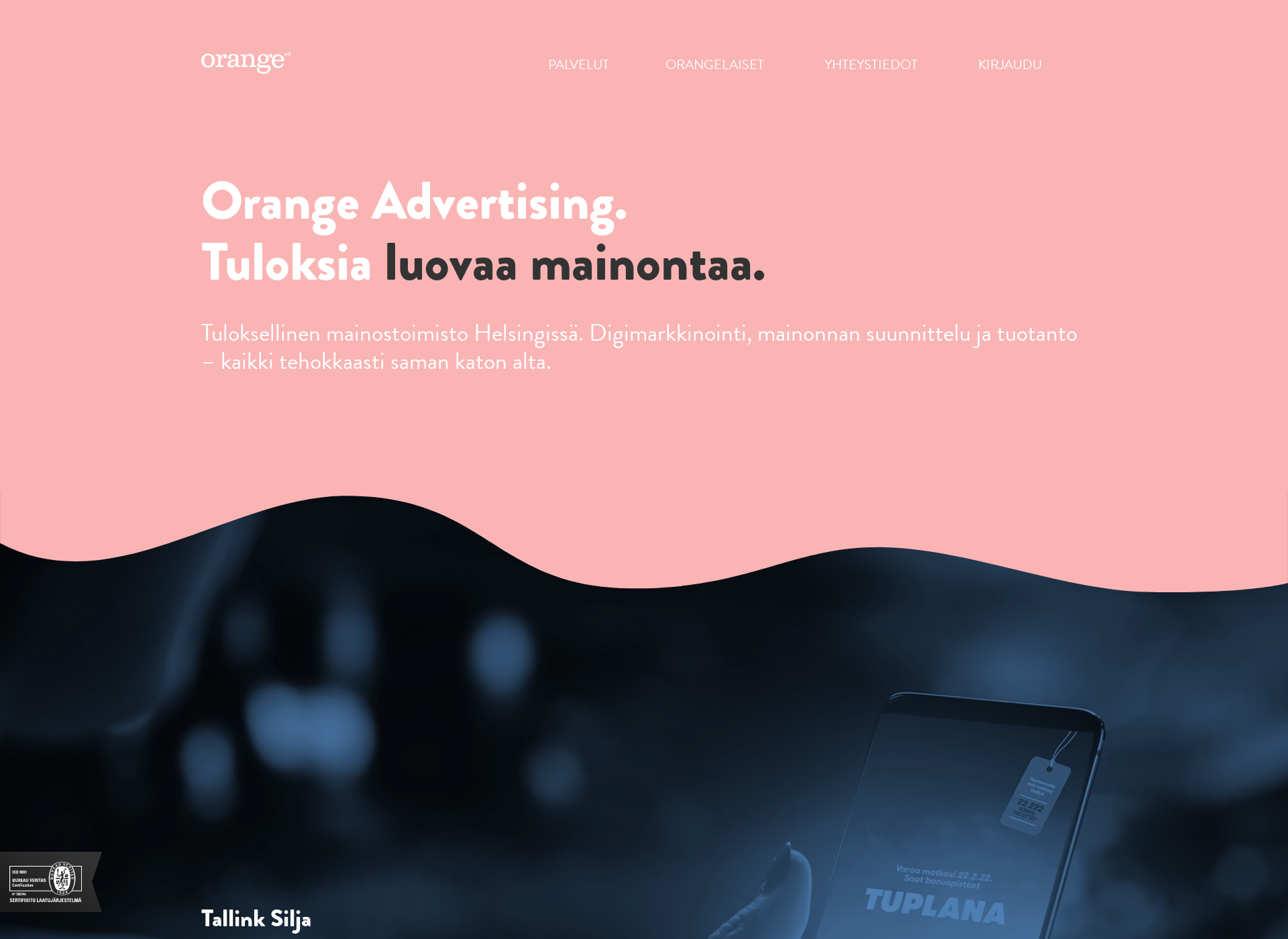 Skärmdump för orange.fi