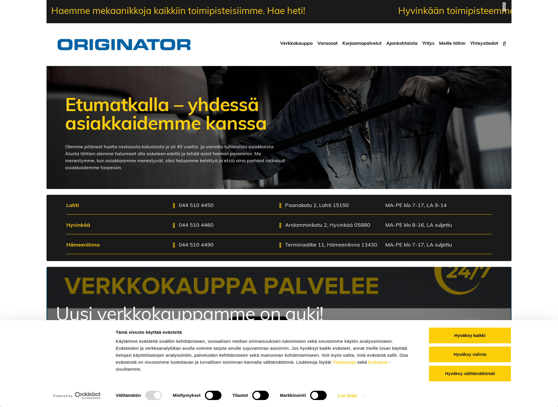 Screenshot for originator.fi
