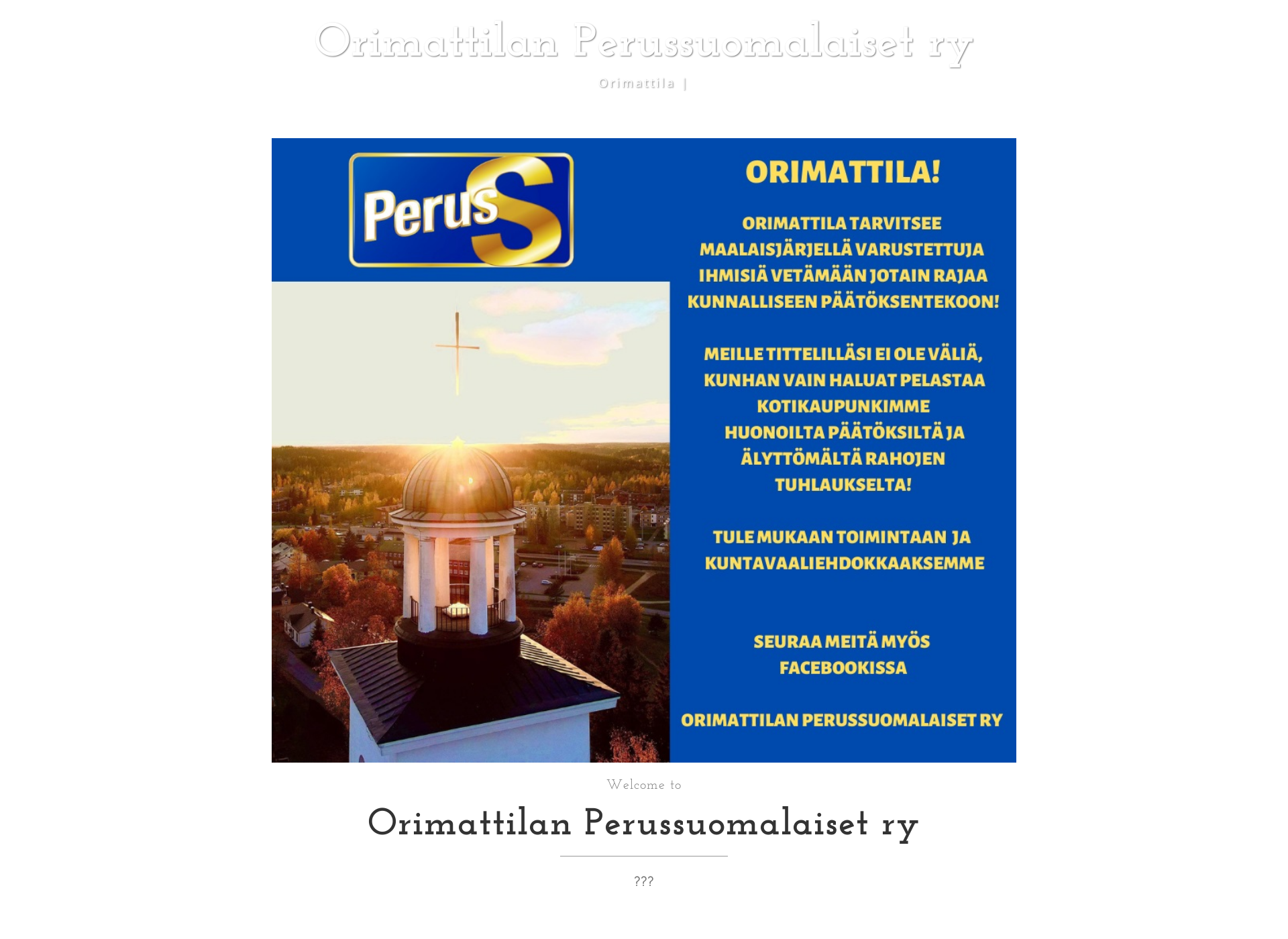Screenshot for orimattilanperussuomalaiset.fi