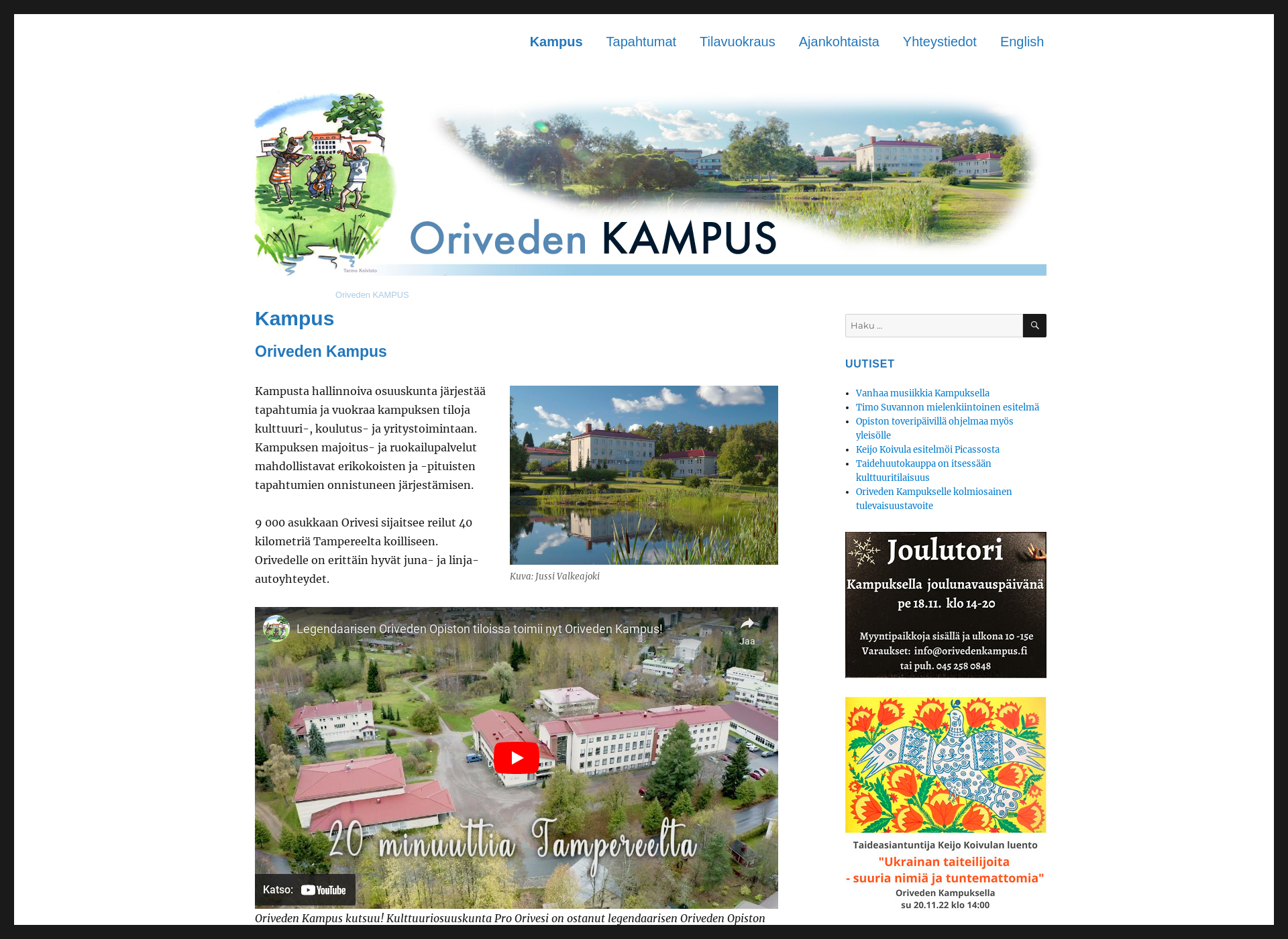 Screenshot for orivedenkampus.fi