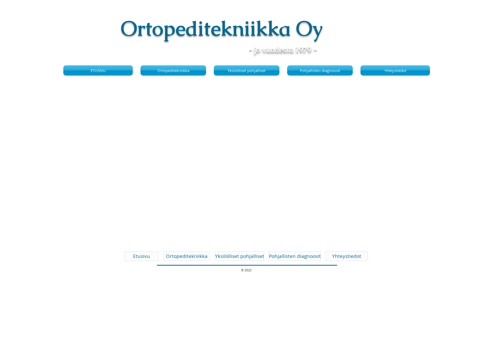 Skärmdump för ortopeditekniikka.fi