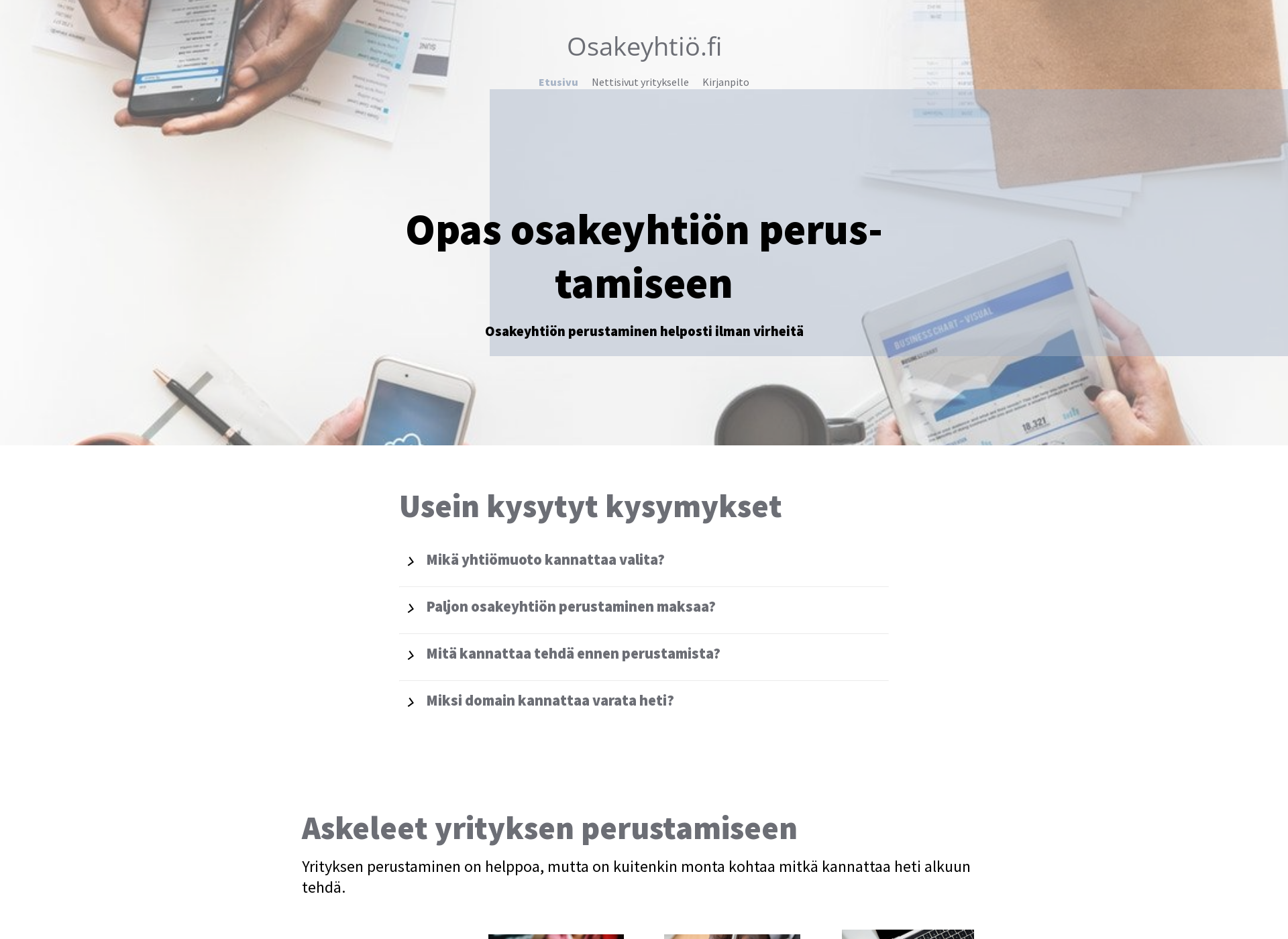 Screenshot for osakeyhtiö.fi