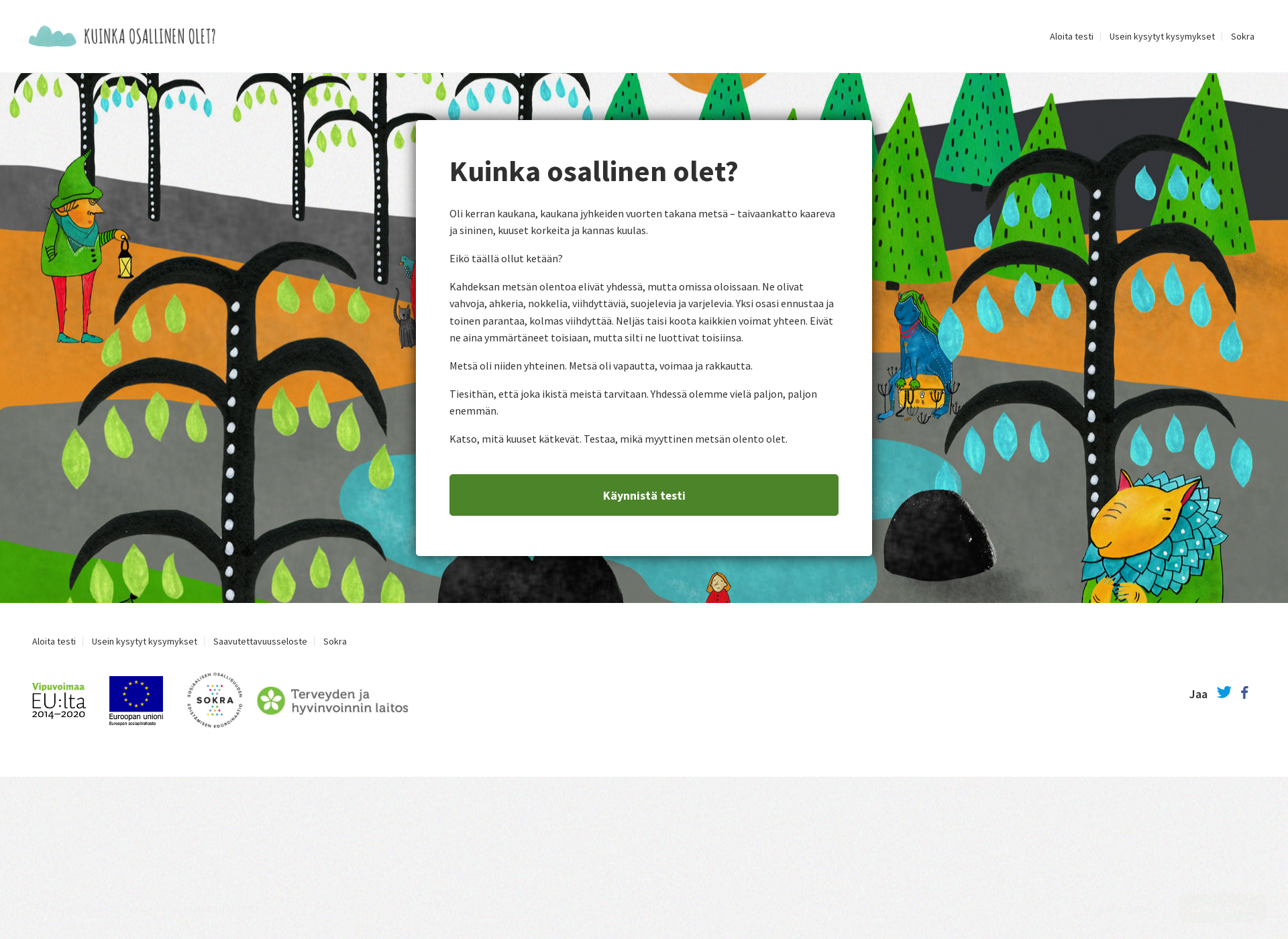 Screenshot for osallisuustesti.fi