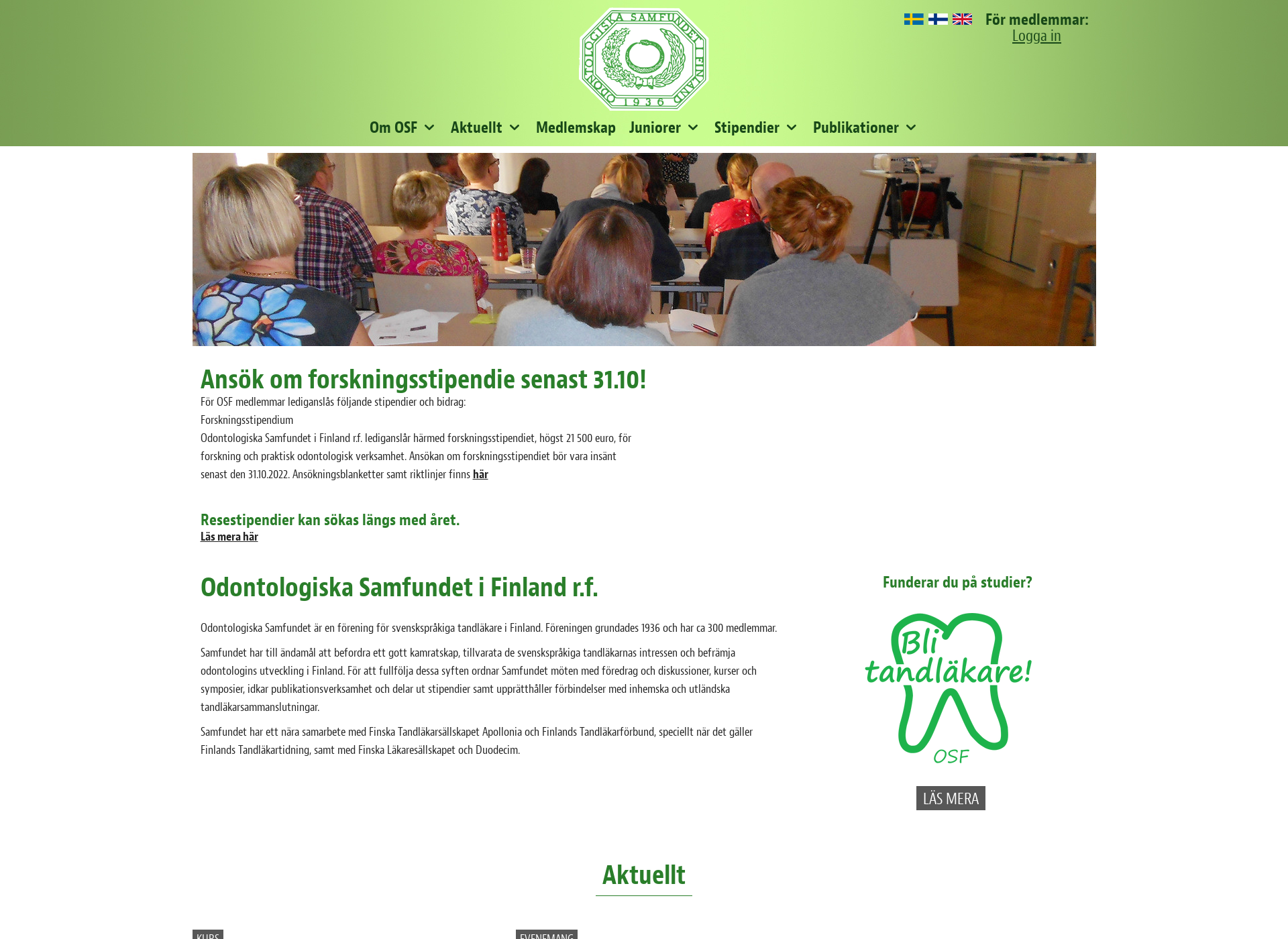 Screenshot for osf.fi