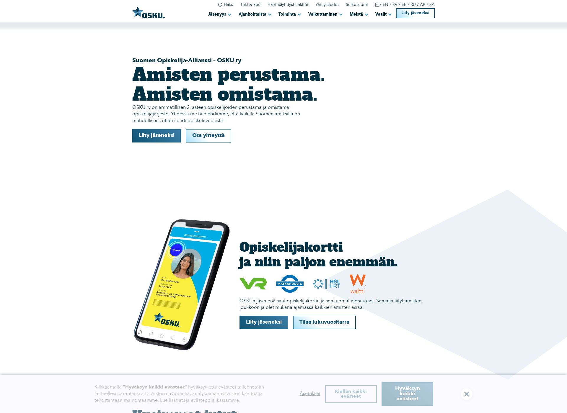 Screenshot for osku.fi