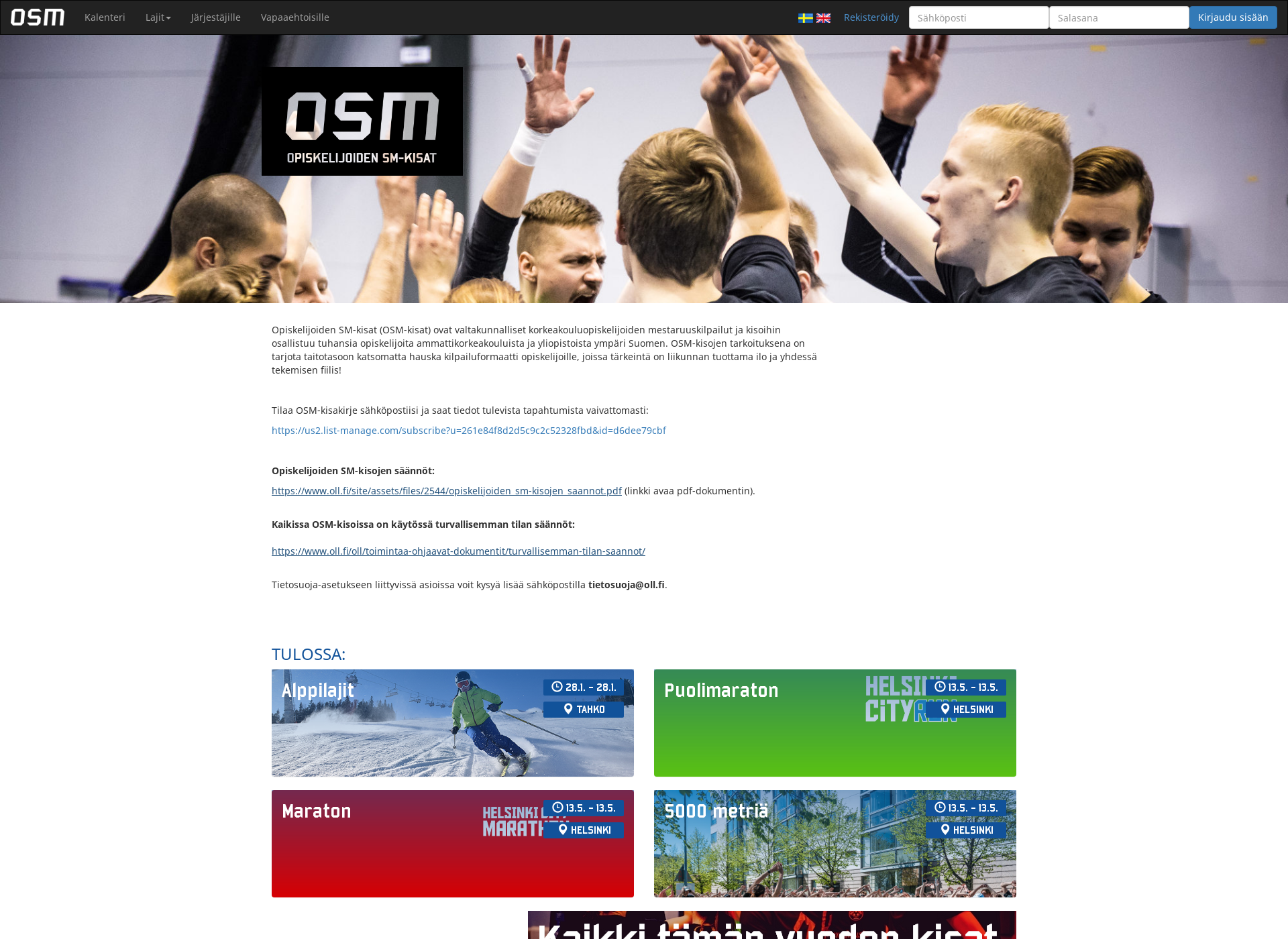 Screenshot for osmkisat.fi