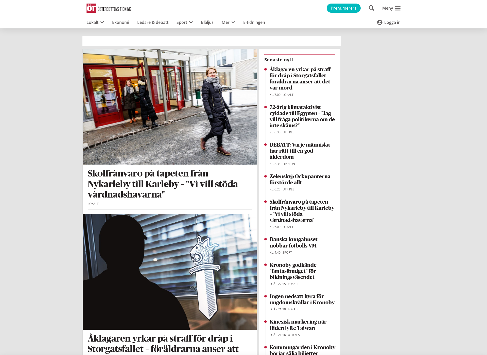 Screenshot for osterbottningen.fi