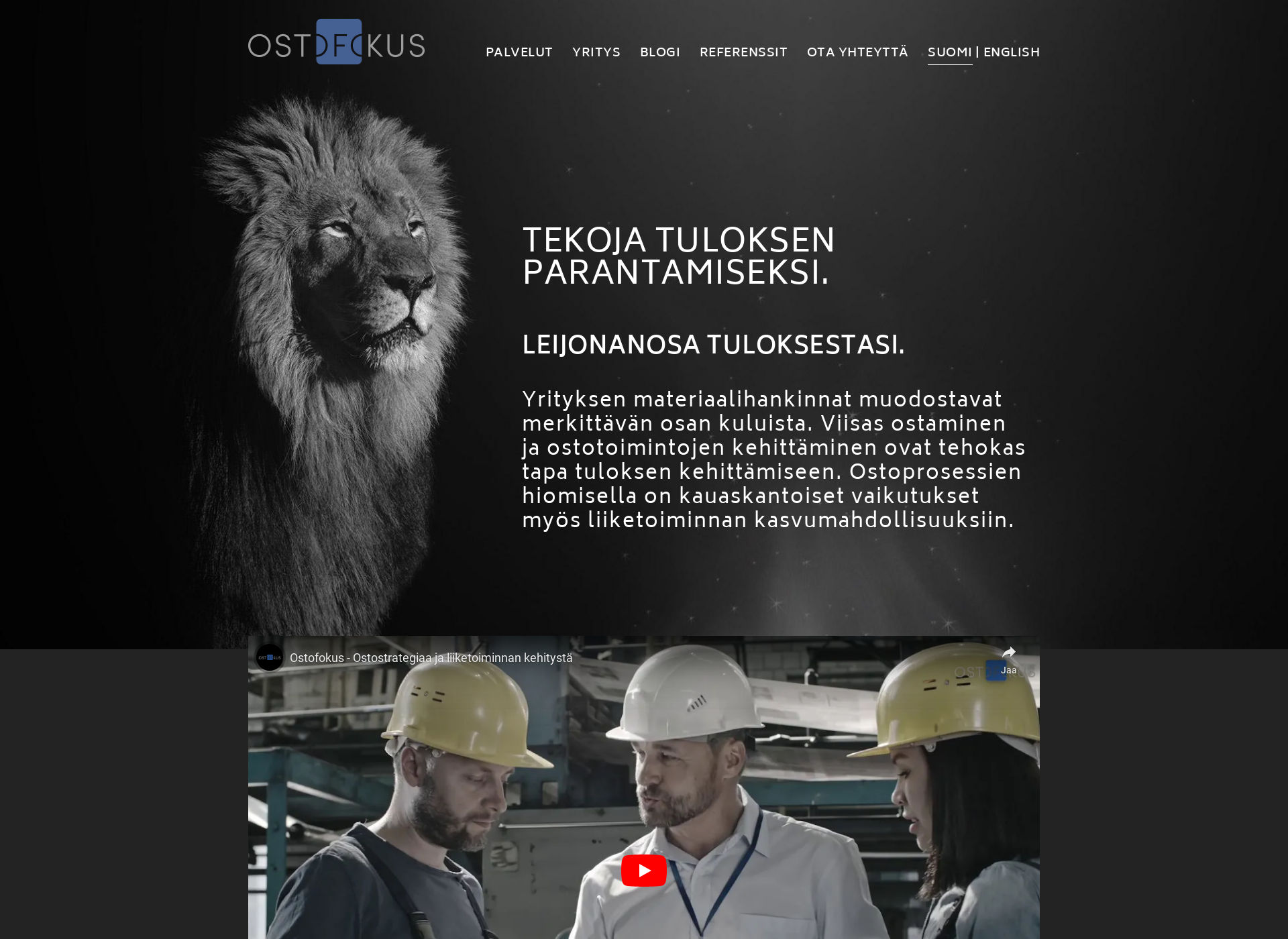 Skärmdump för ostofokus.fi