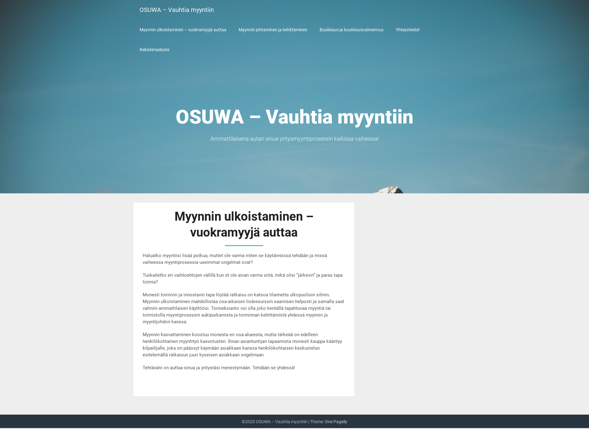 Skärmdump för osuwa.fi
