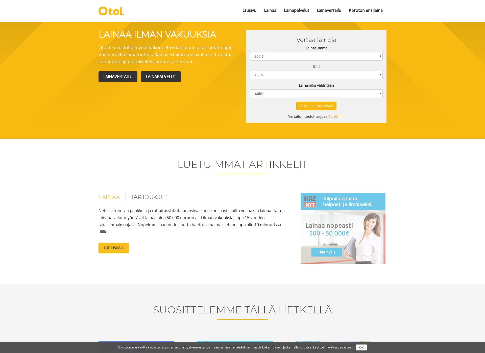 Screenshot for otol.fi