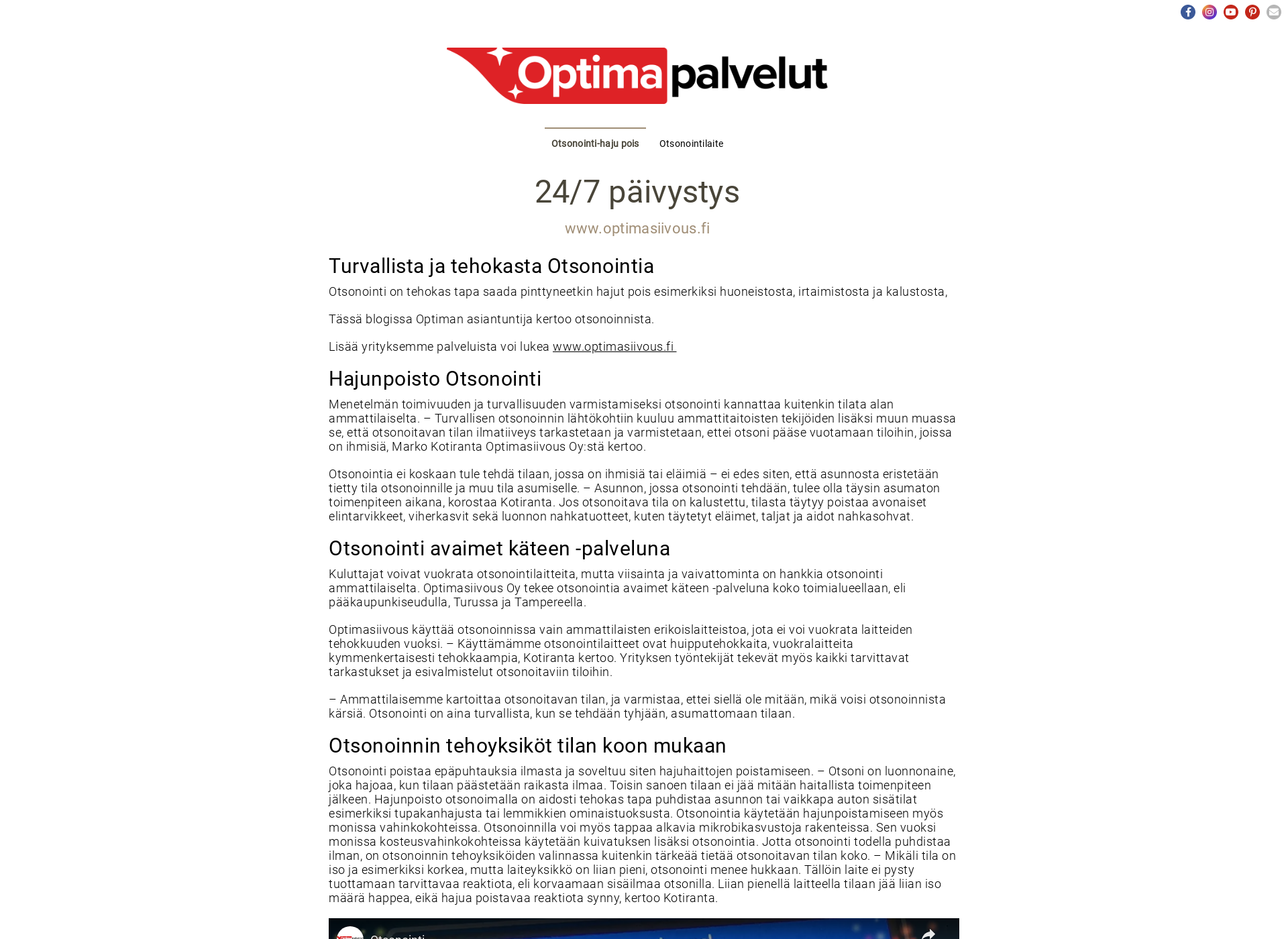 Screenshot for otsonointipalvelu.fi