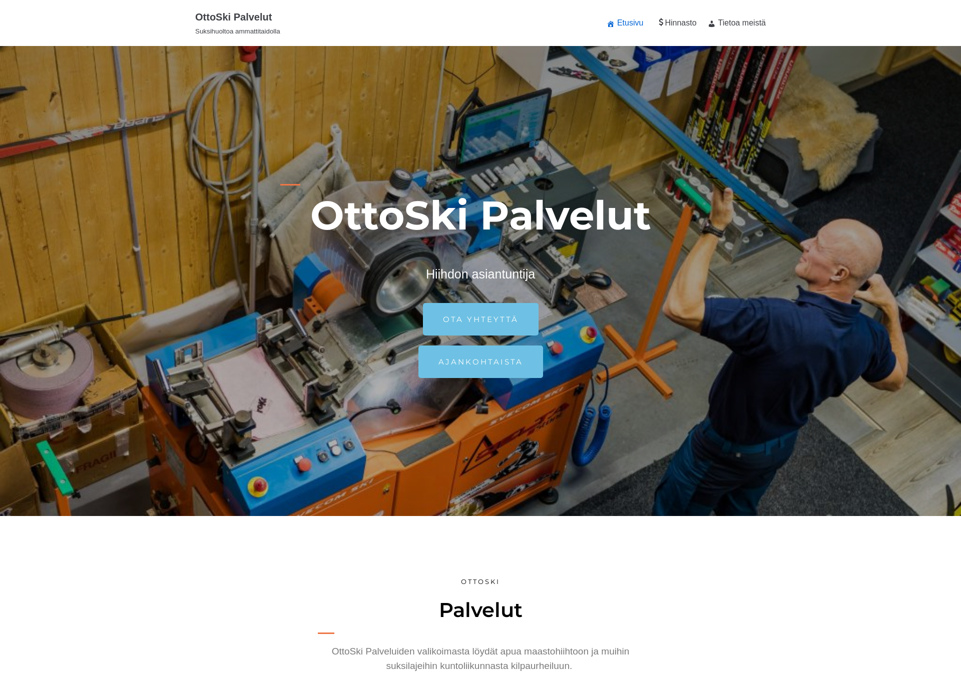 Skärmdump för ottoski.fi
