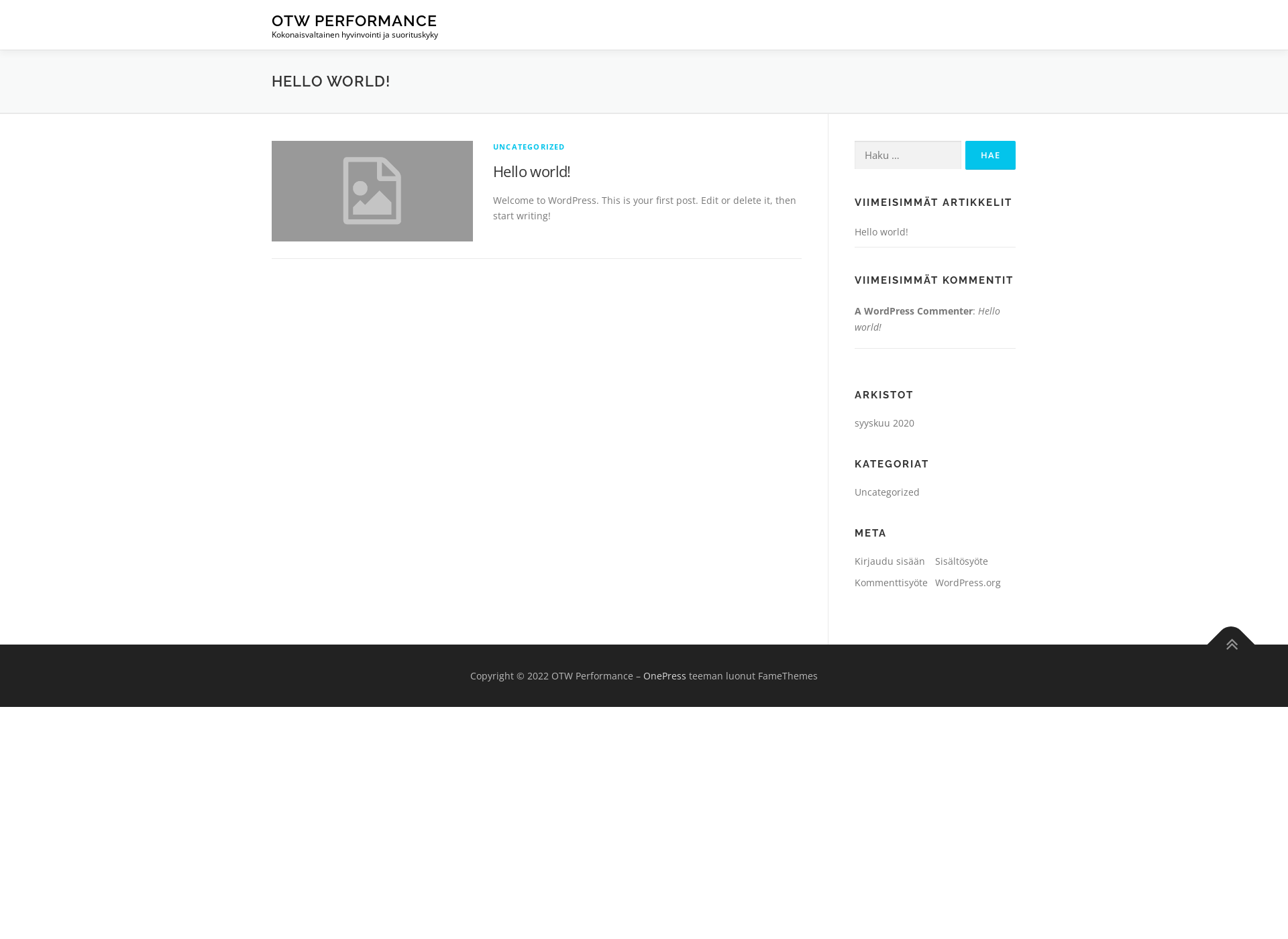 Screenshot for otwperformance.fi