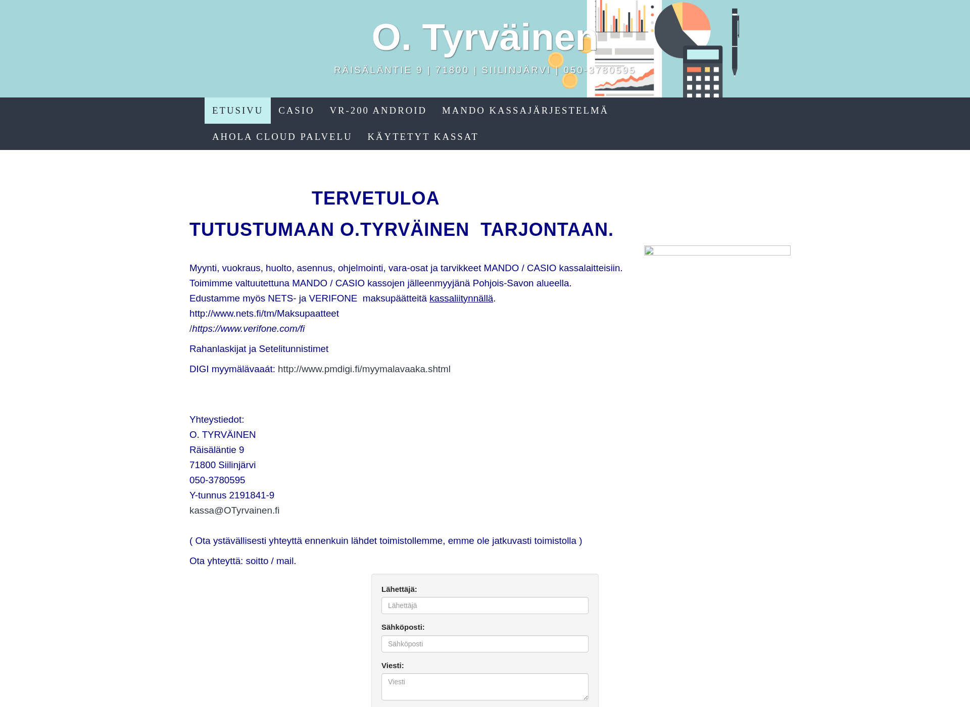 Skärmdump för otyrvainen.fi