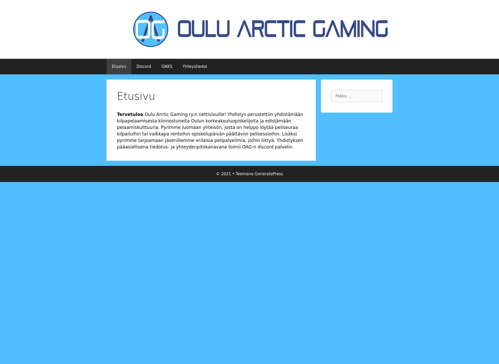 Screenshot for ouluarcticgaming.fi