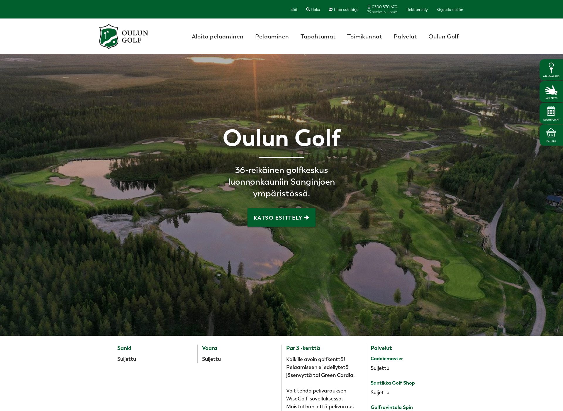 Screenshot for oulugolf.fi