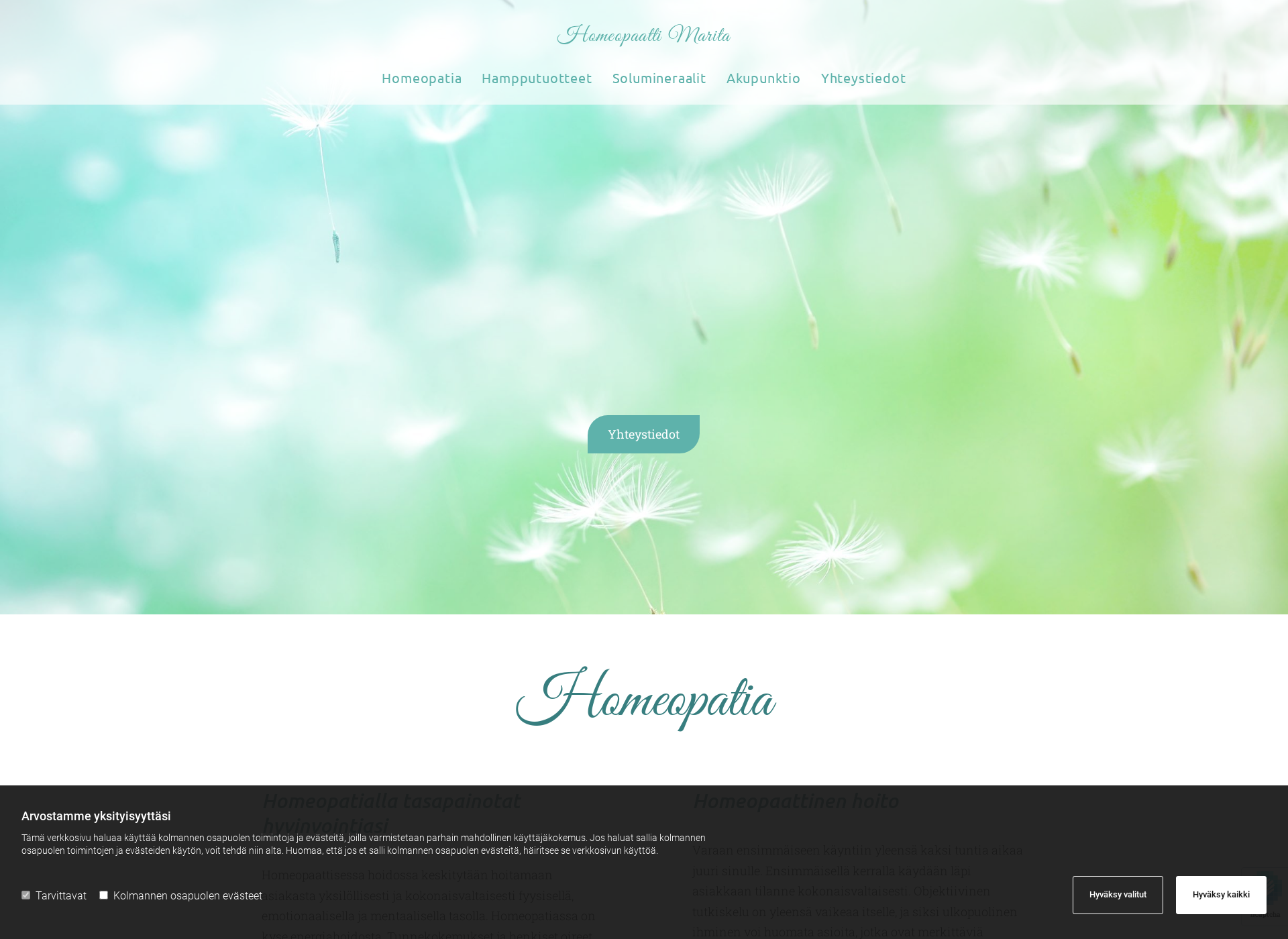 Screenshot for oulunhomeopaatti.fi