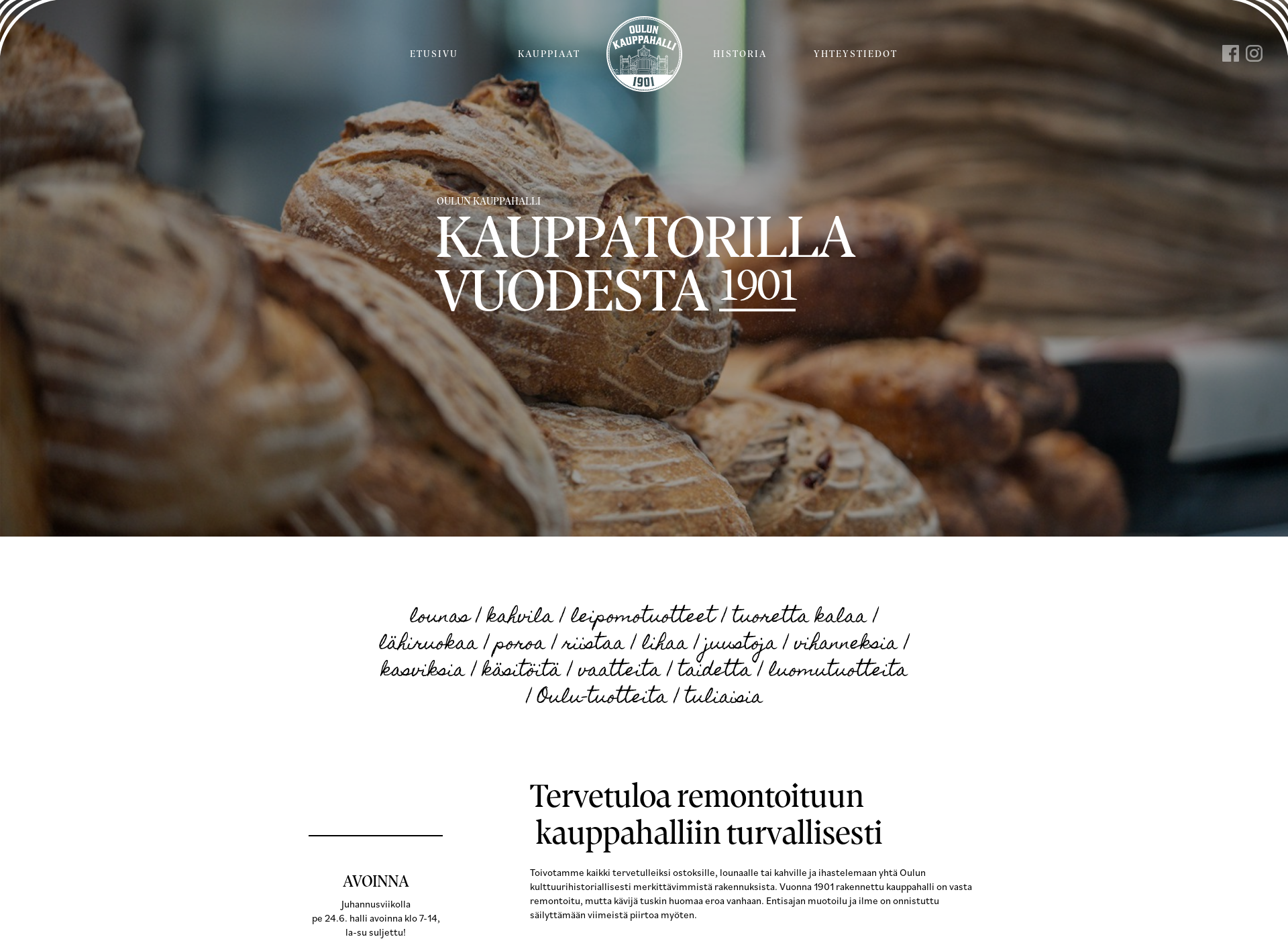 Screenshot for oulunkauppahalli.fi