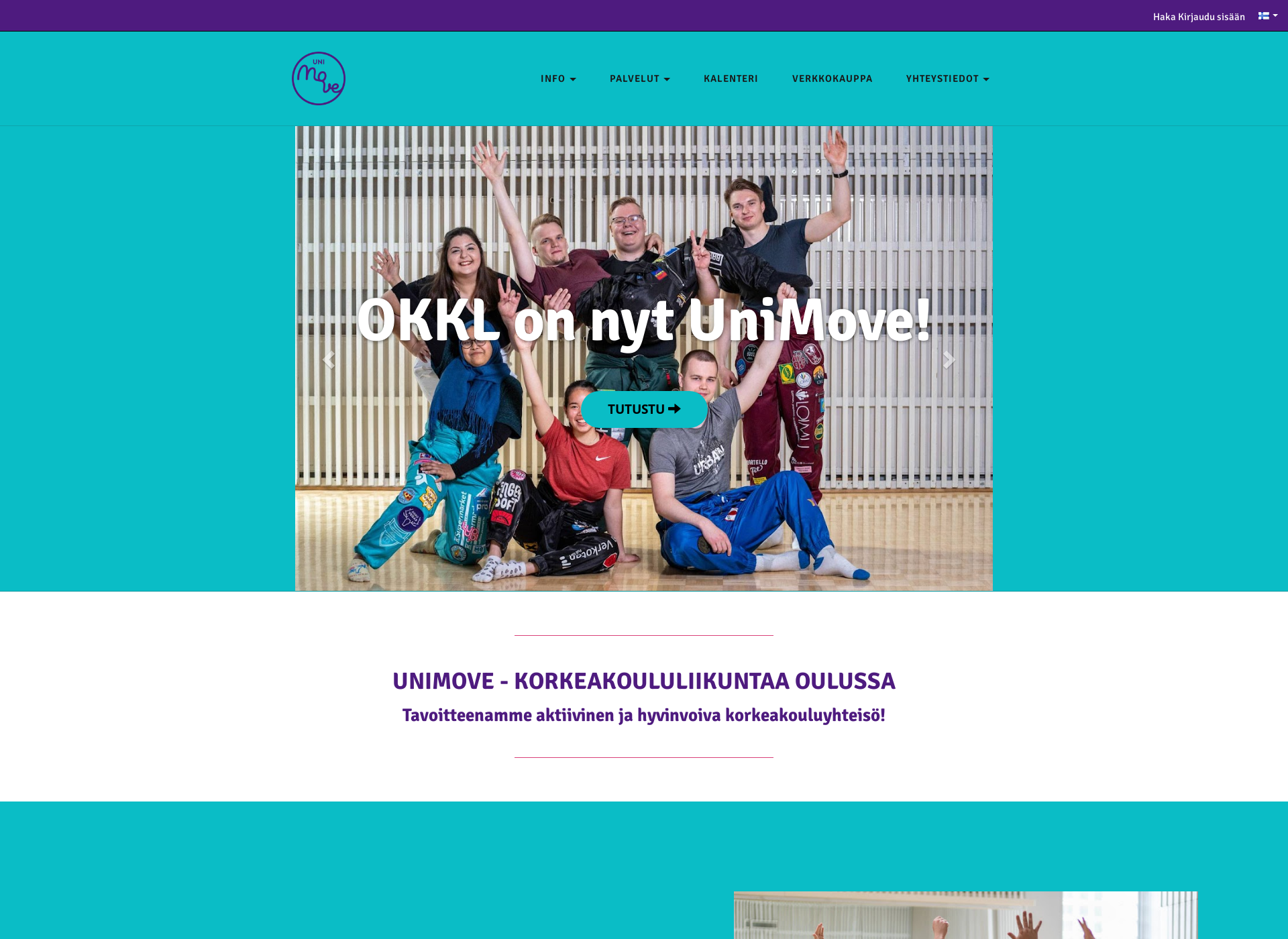 Screenshot for oulunkorkeakoululiikunta.fi