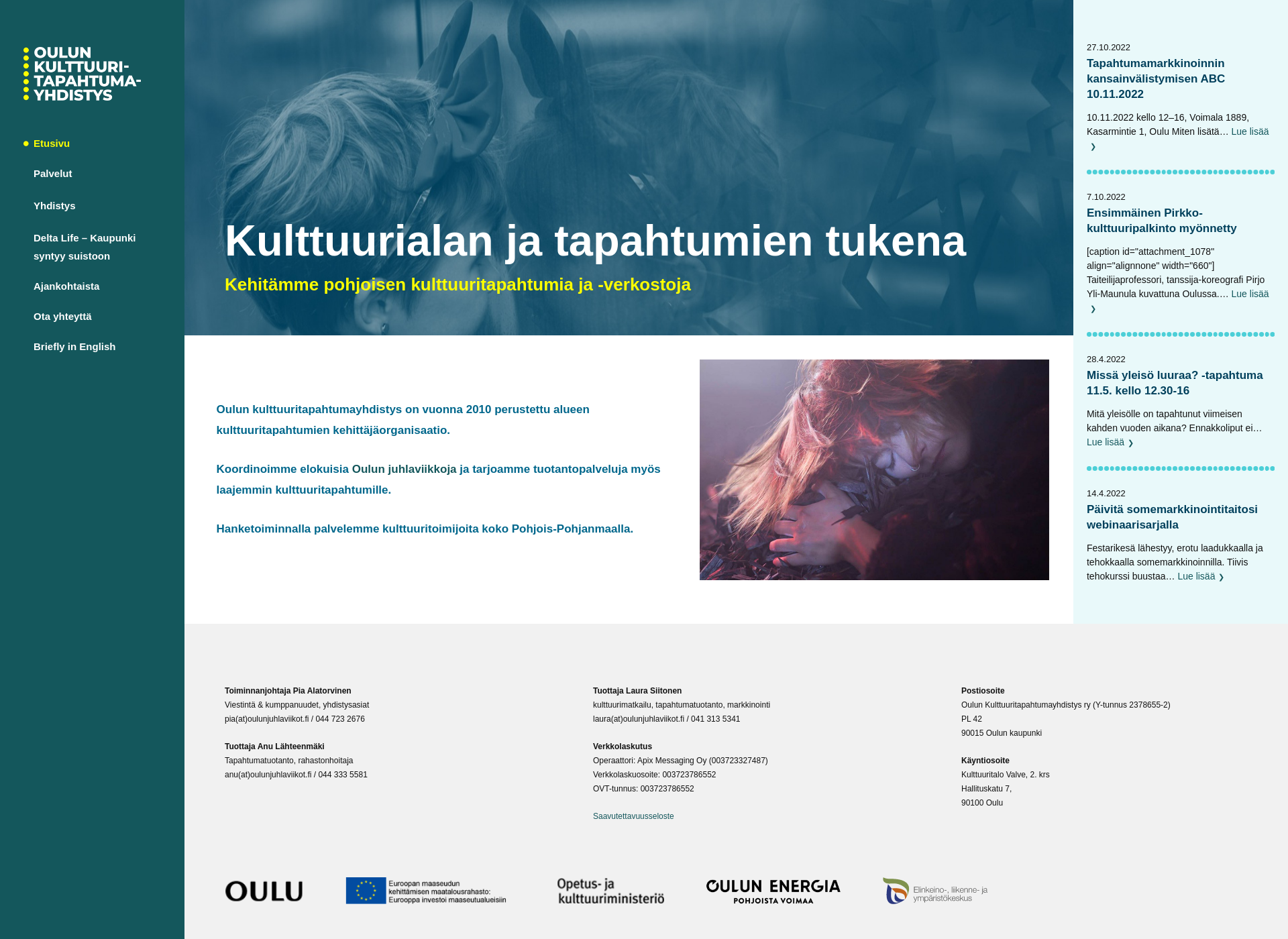 Screenshot for oulunkulttuuritapahtumayhdistys.fi