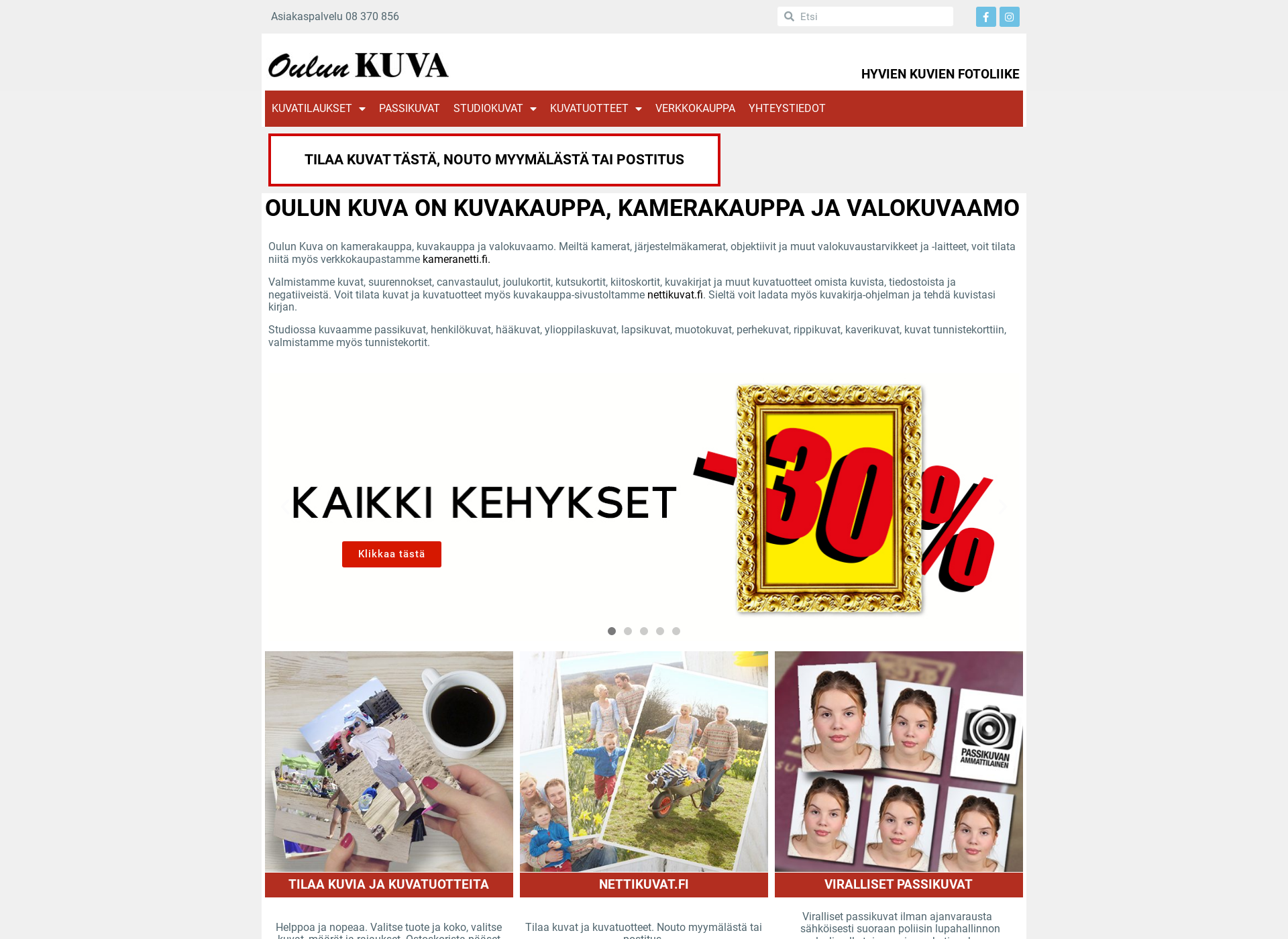 Screenshot for oulunkuva.fi