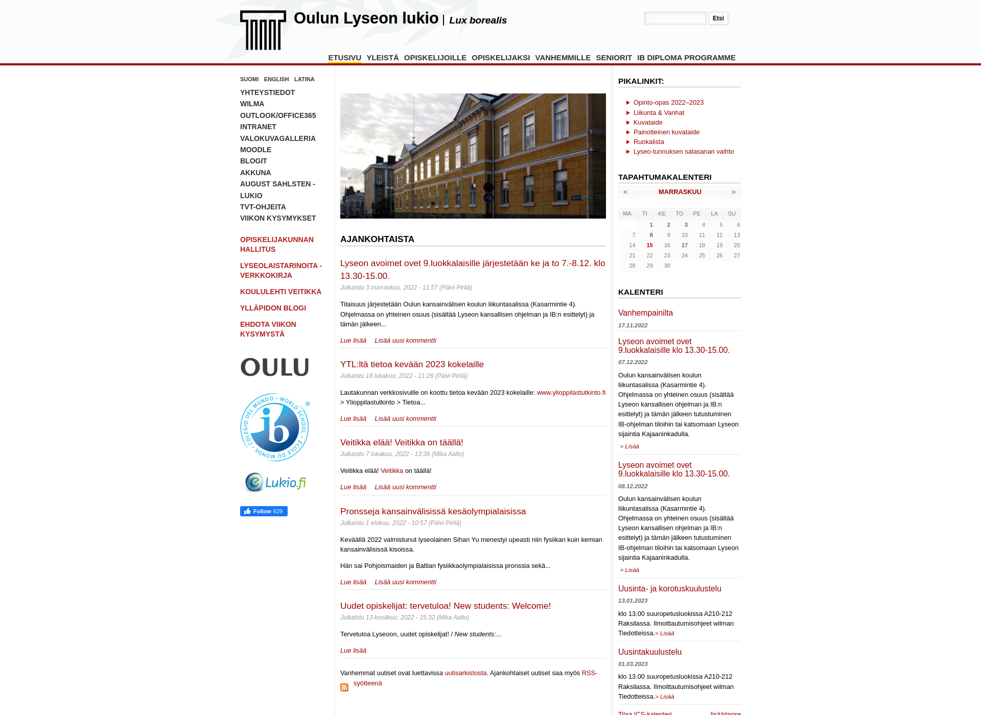 Screenshot for oulunlyseo.fi