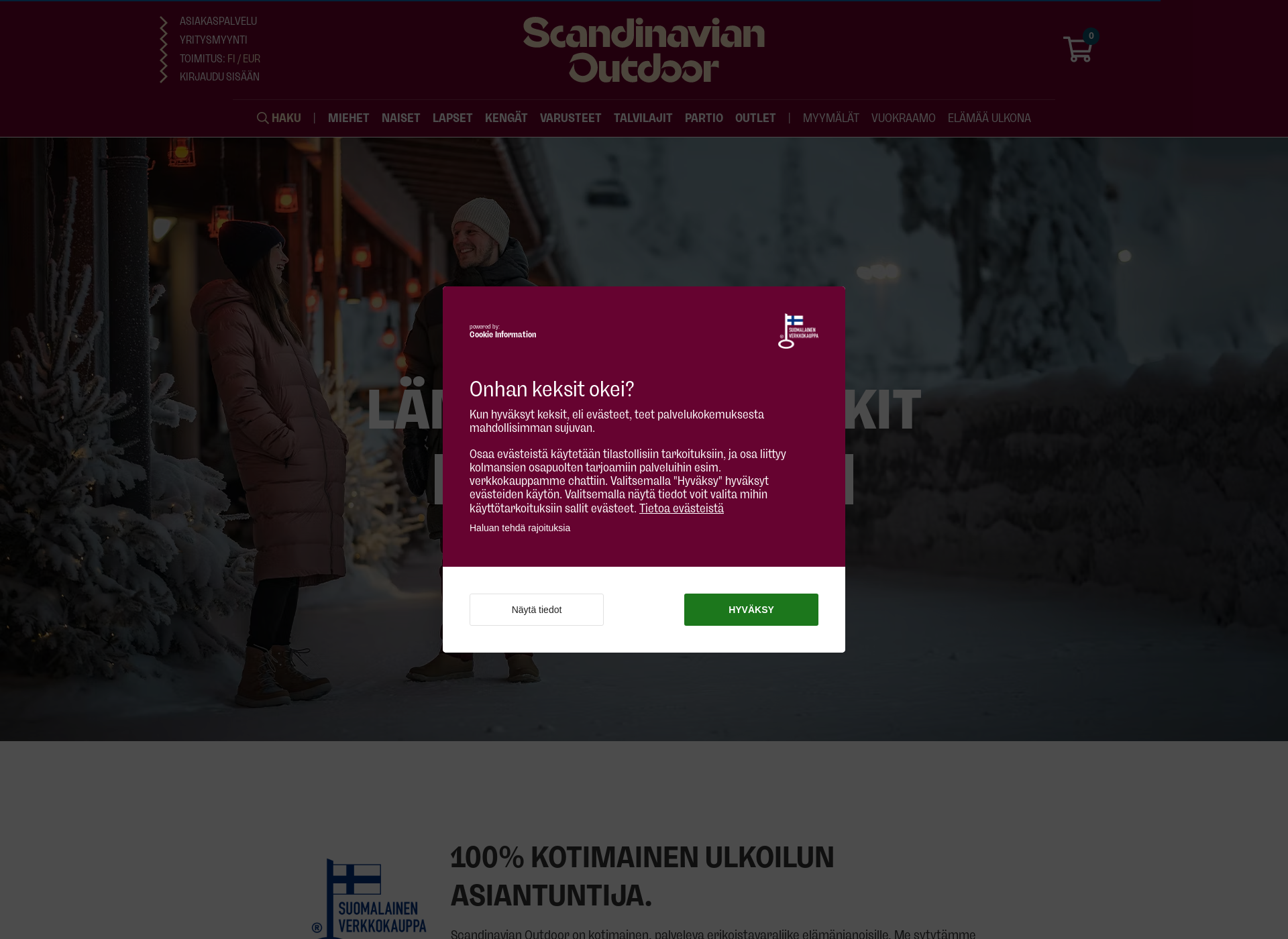 Screenshot for outdoorpaivat.fi