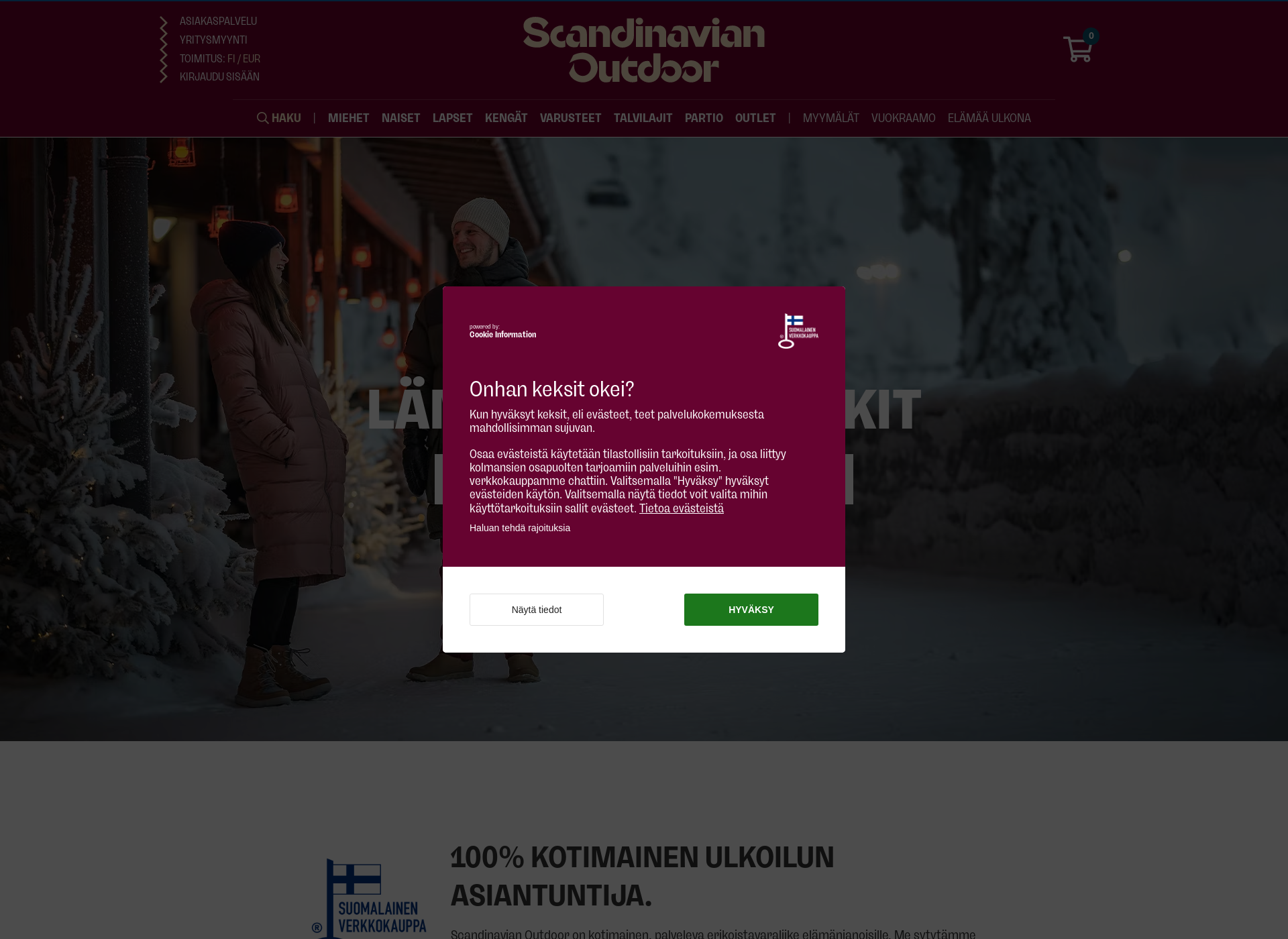 Screenshot for outdoorstore.fi