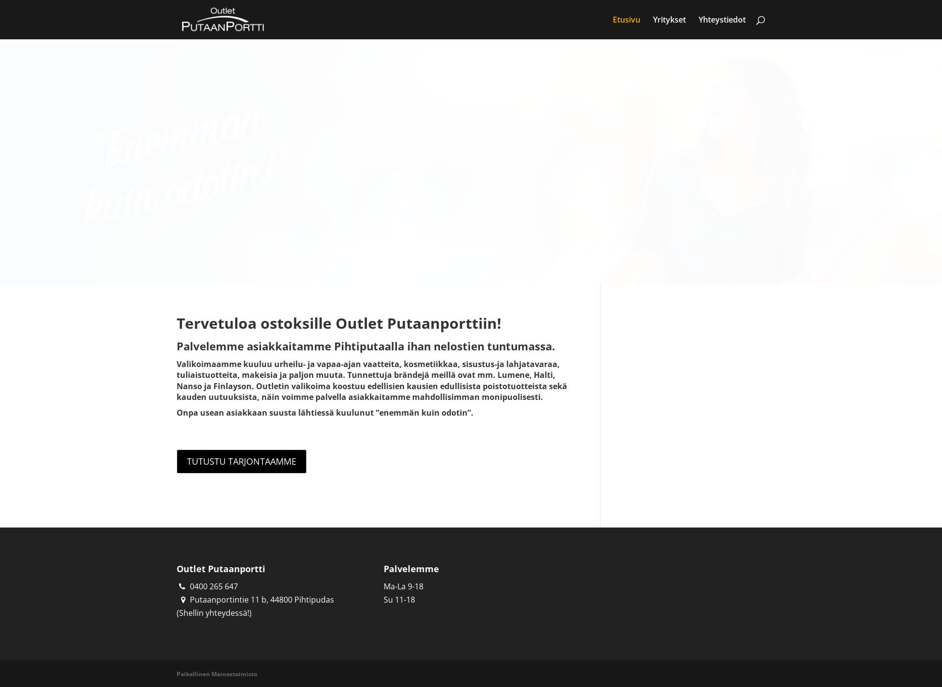 Screenshot for outletputaanportti.fi
