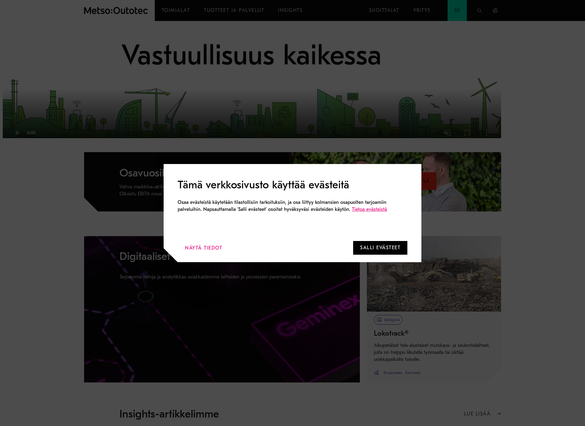 Screenshot for outotec.fi
