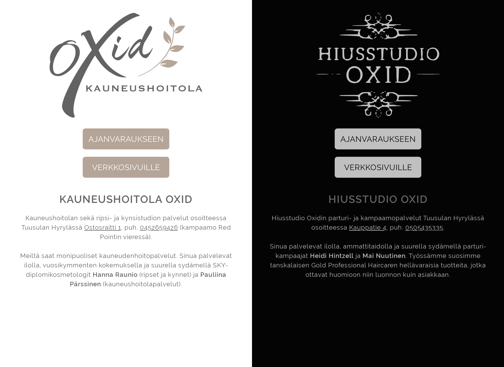 Screenshot for oxid.fi